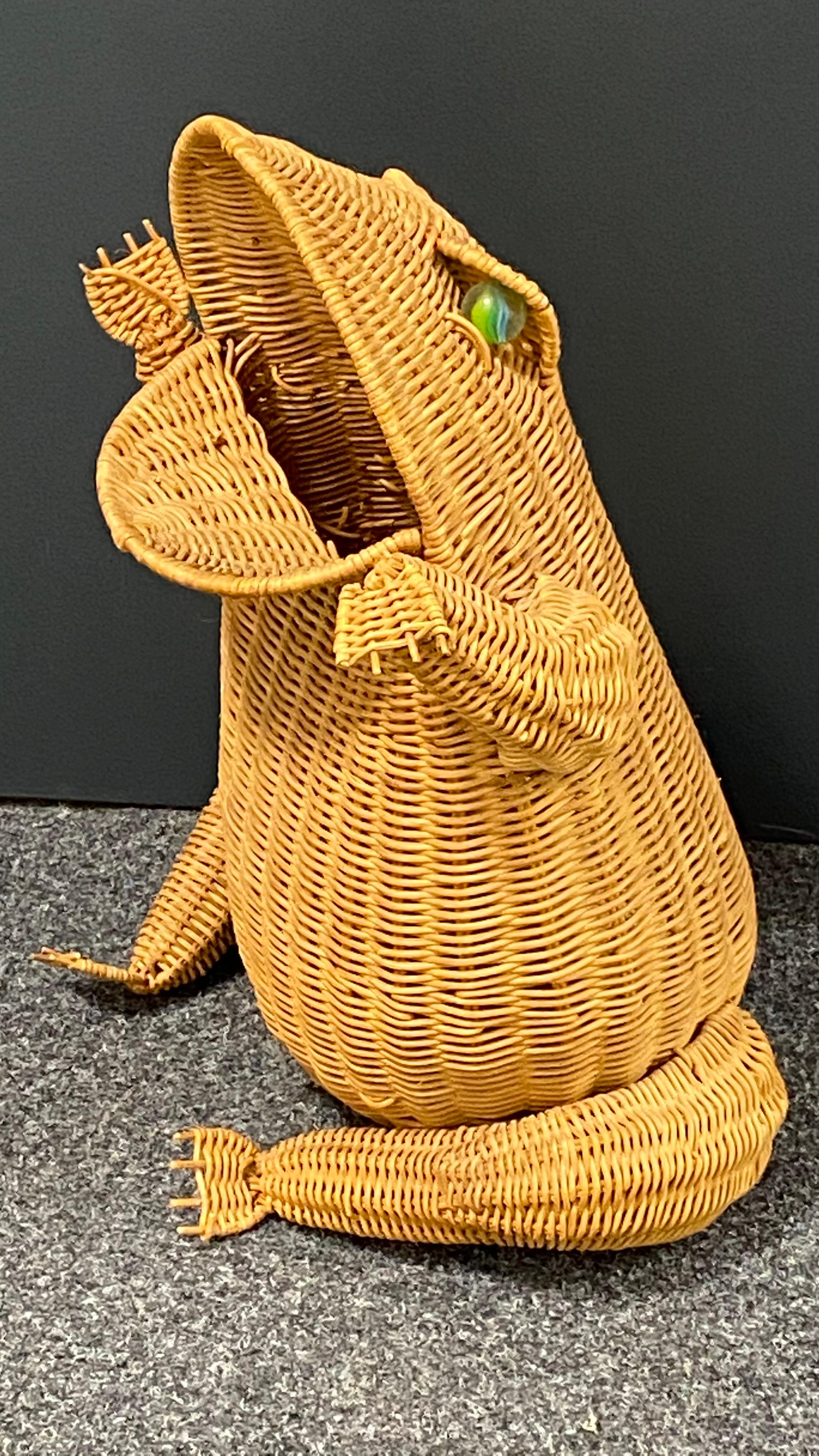 wicker frog basket