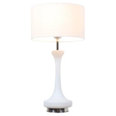 Mid-Century Modern Frosted Glass Table Lamp by Laurel