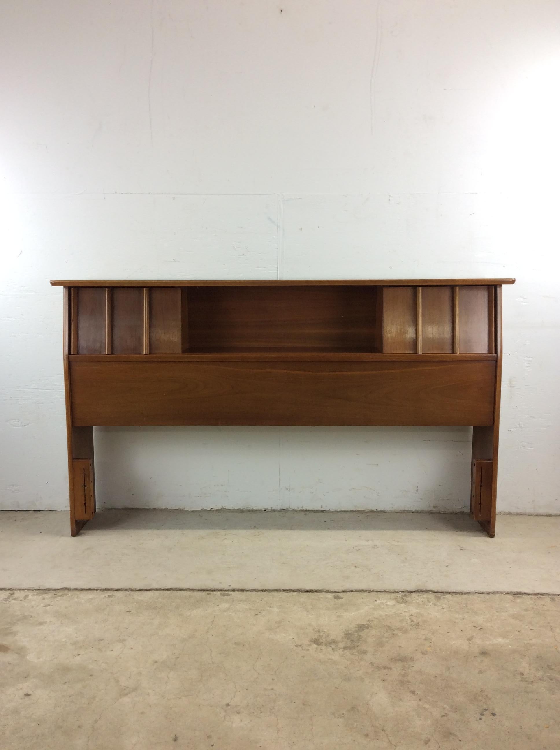 Mid Century Modern Full / Double Storage Headboard by Kent Coffey 10