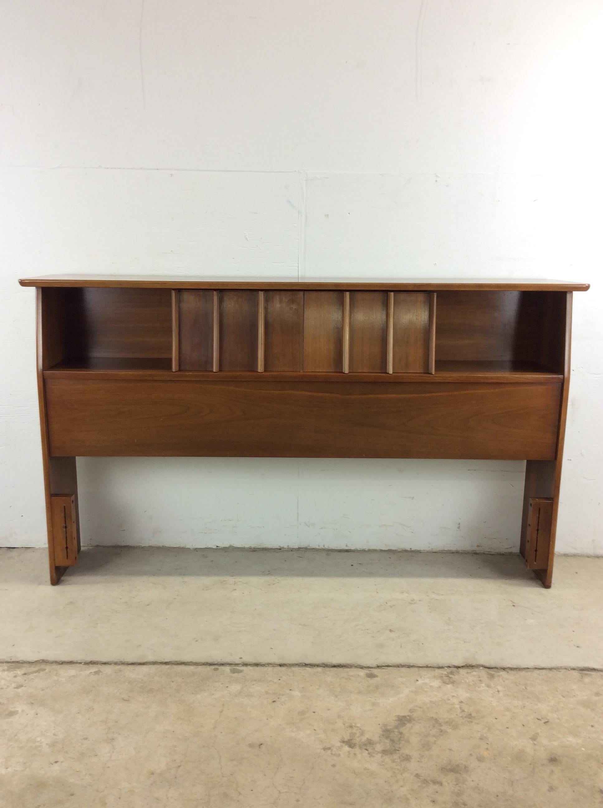 American Mid Century Modern Full / Double Storage Headboard by Kent Coffey