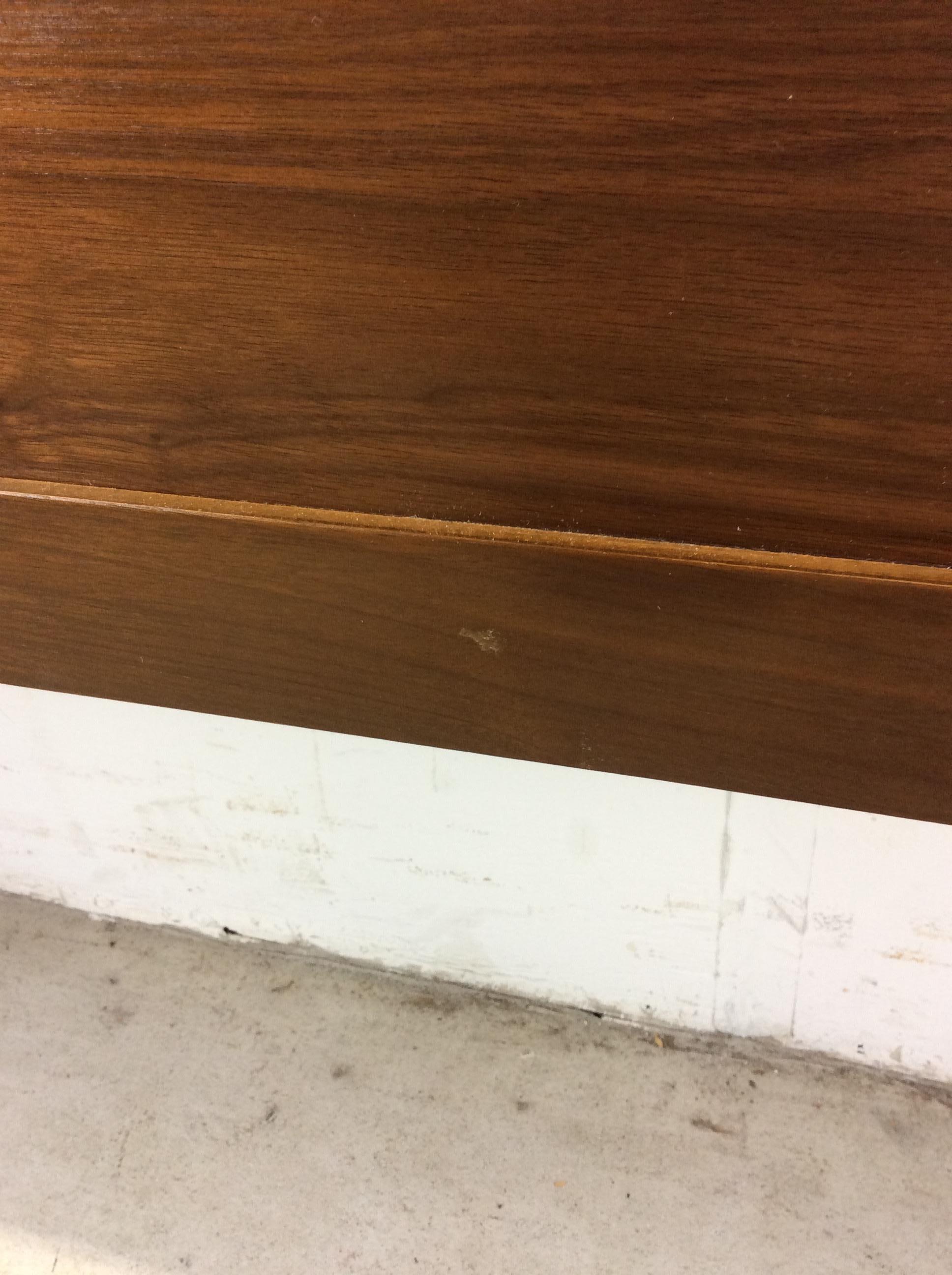 Mid Century Modern Full / Double Storage Headboard with sliding Doors 4