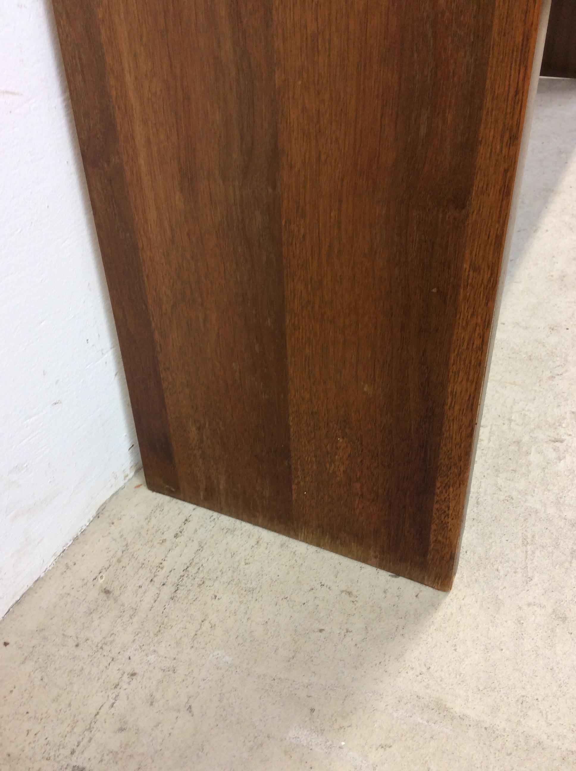 Brass Mid Century Modern Full / Double Storage Headboard with sliding Doors