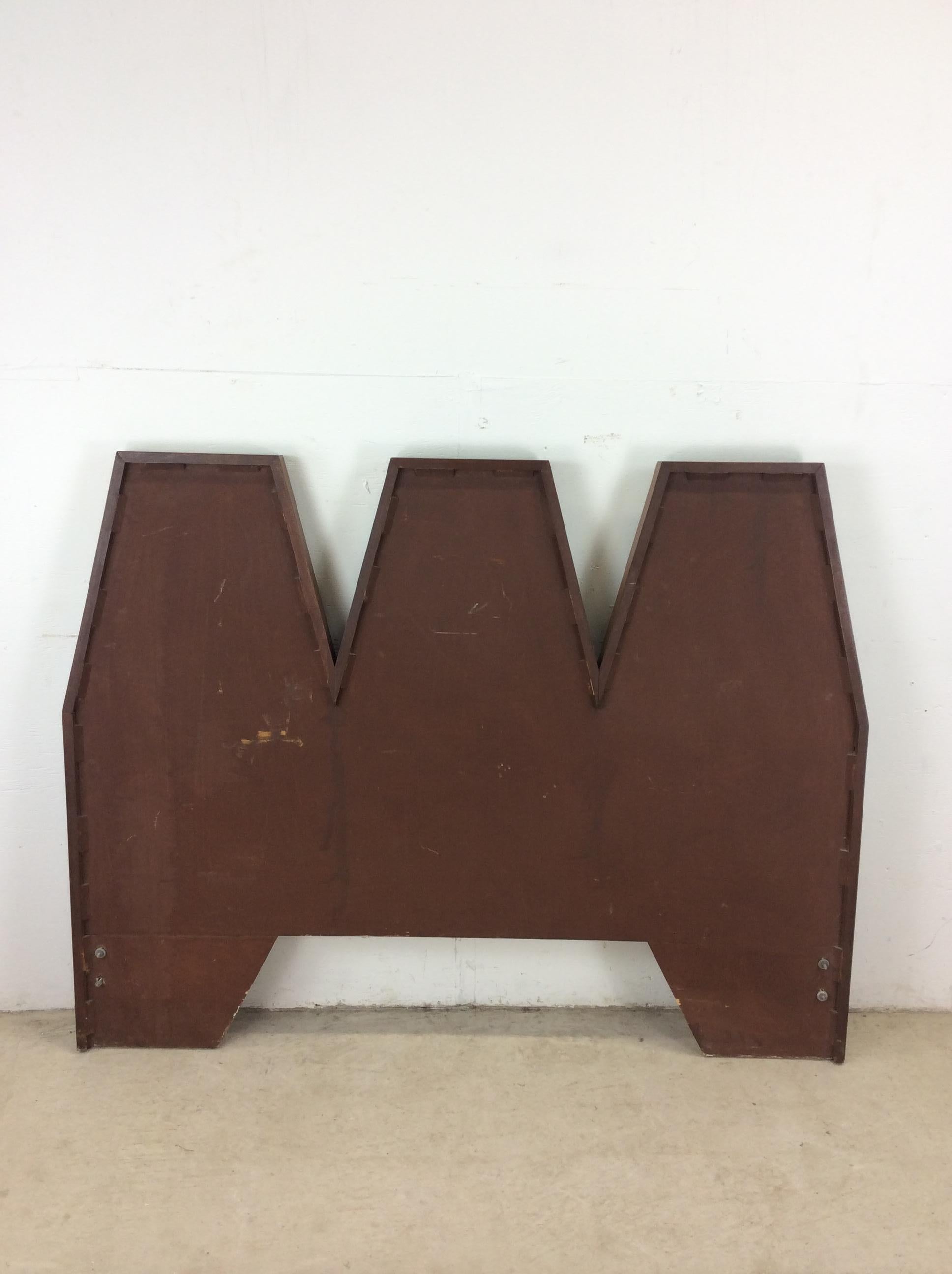 Mid century modern full size headboard by Albert Parvin For Sale 6