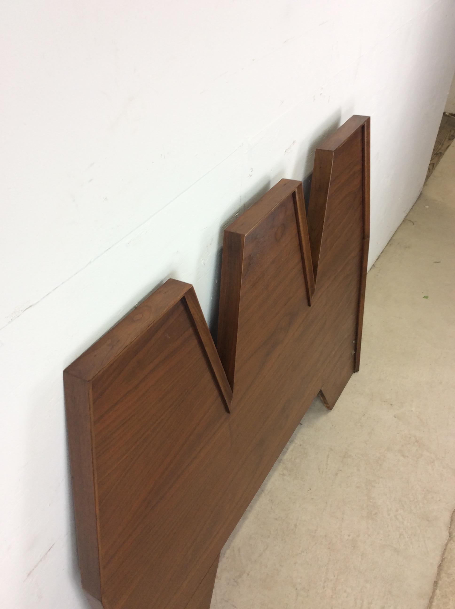 Mid century modern full size headboard by Albert Parvin For Sale 10