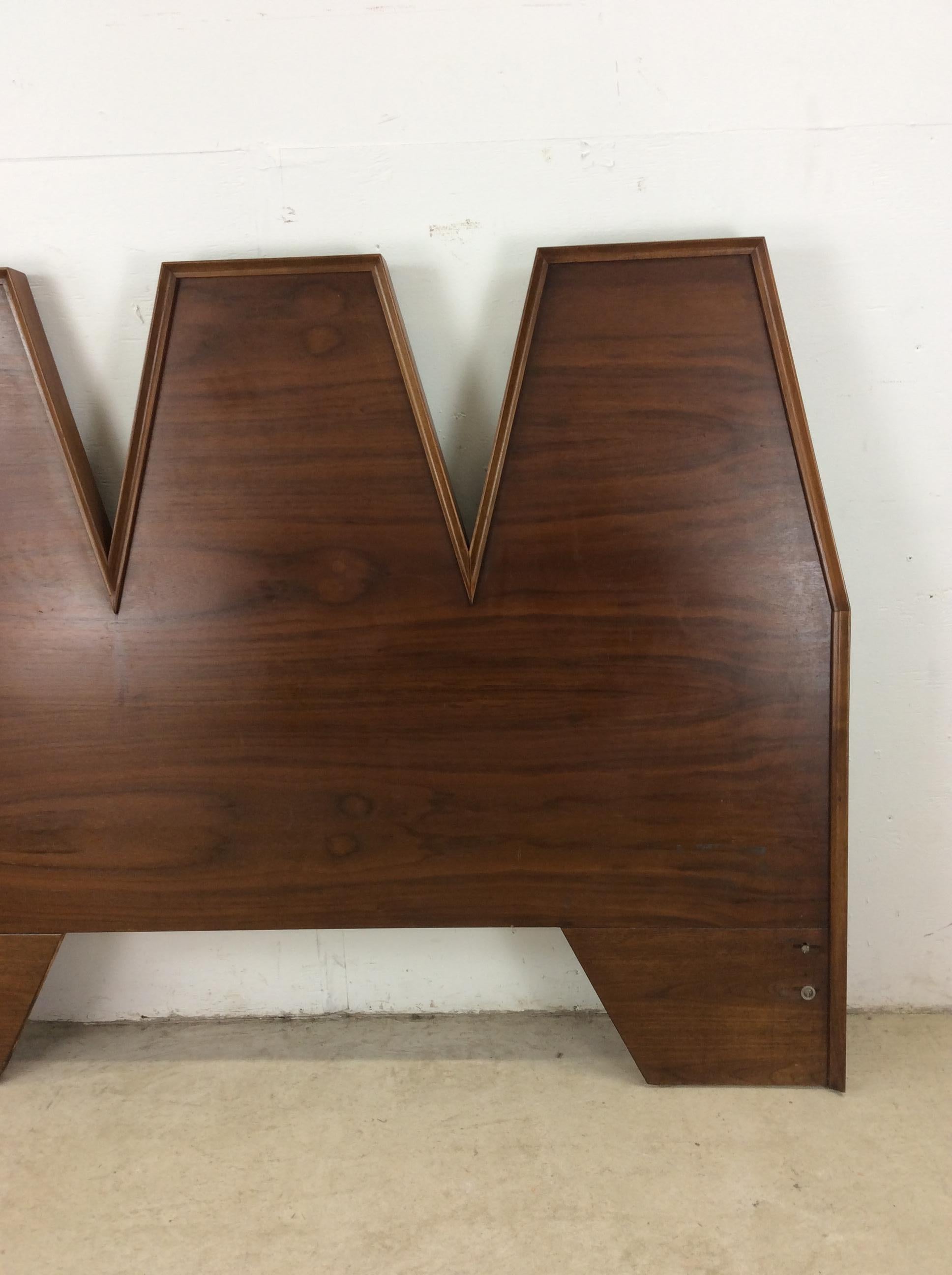 Mid-Century Modern Mid century modern full size headboard by Albert Parvin For Sale
