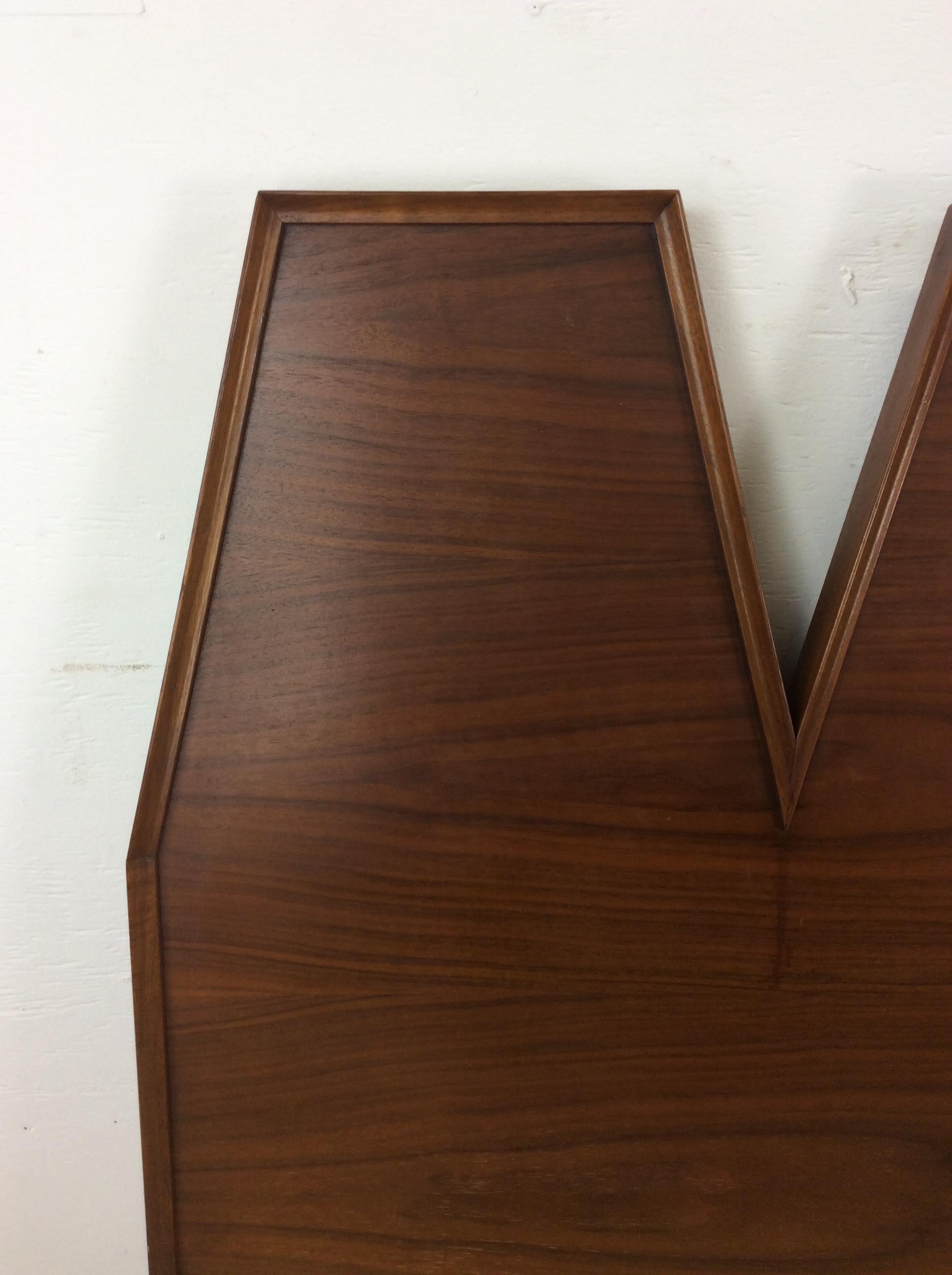 American Mid century modern full size headboard by Albert Parvin For Sale