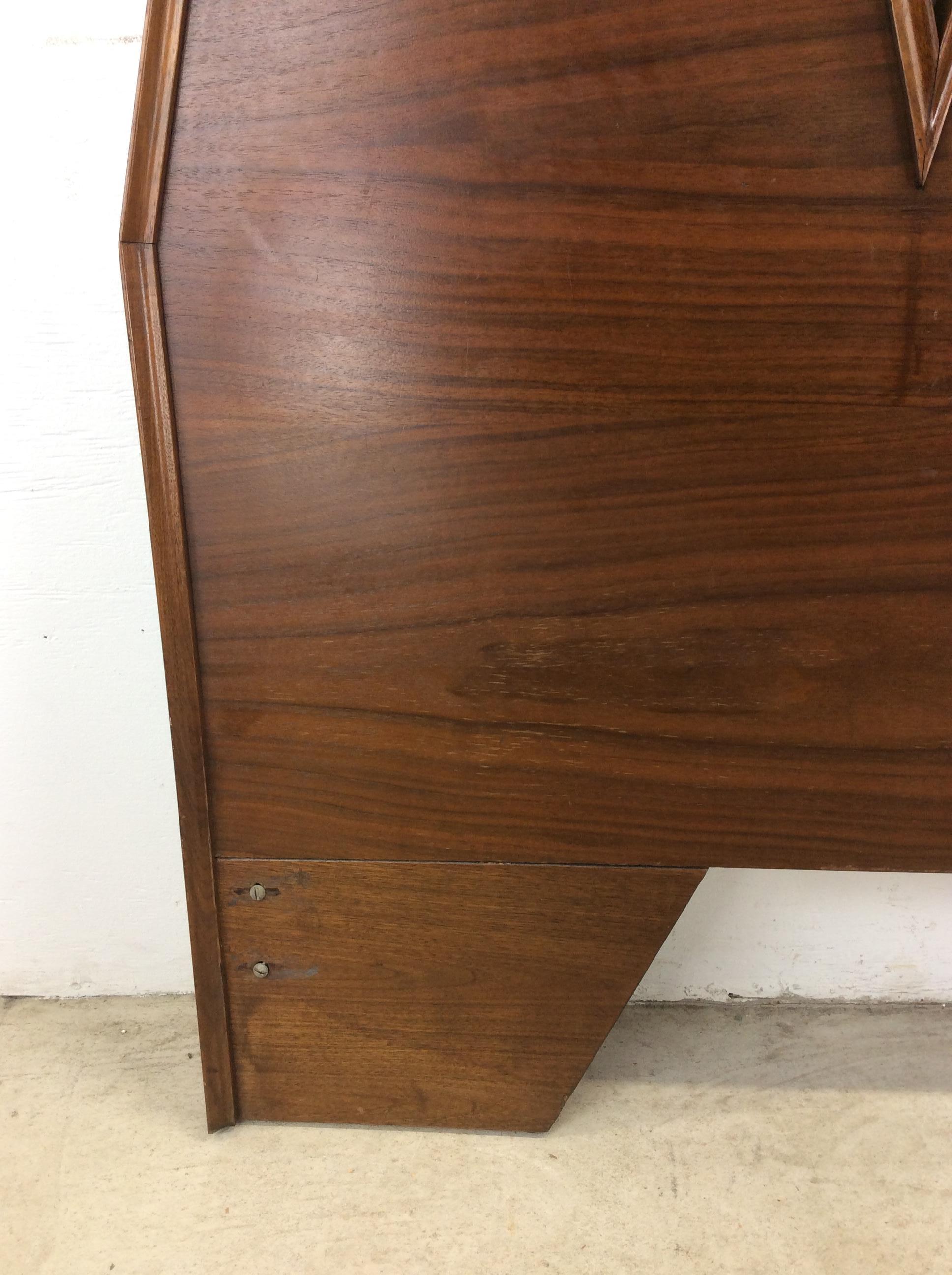 Veneer Mid century modern full size headboard by Albert Parvin For Sale