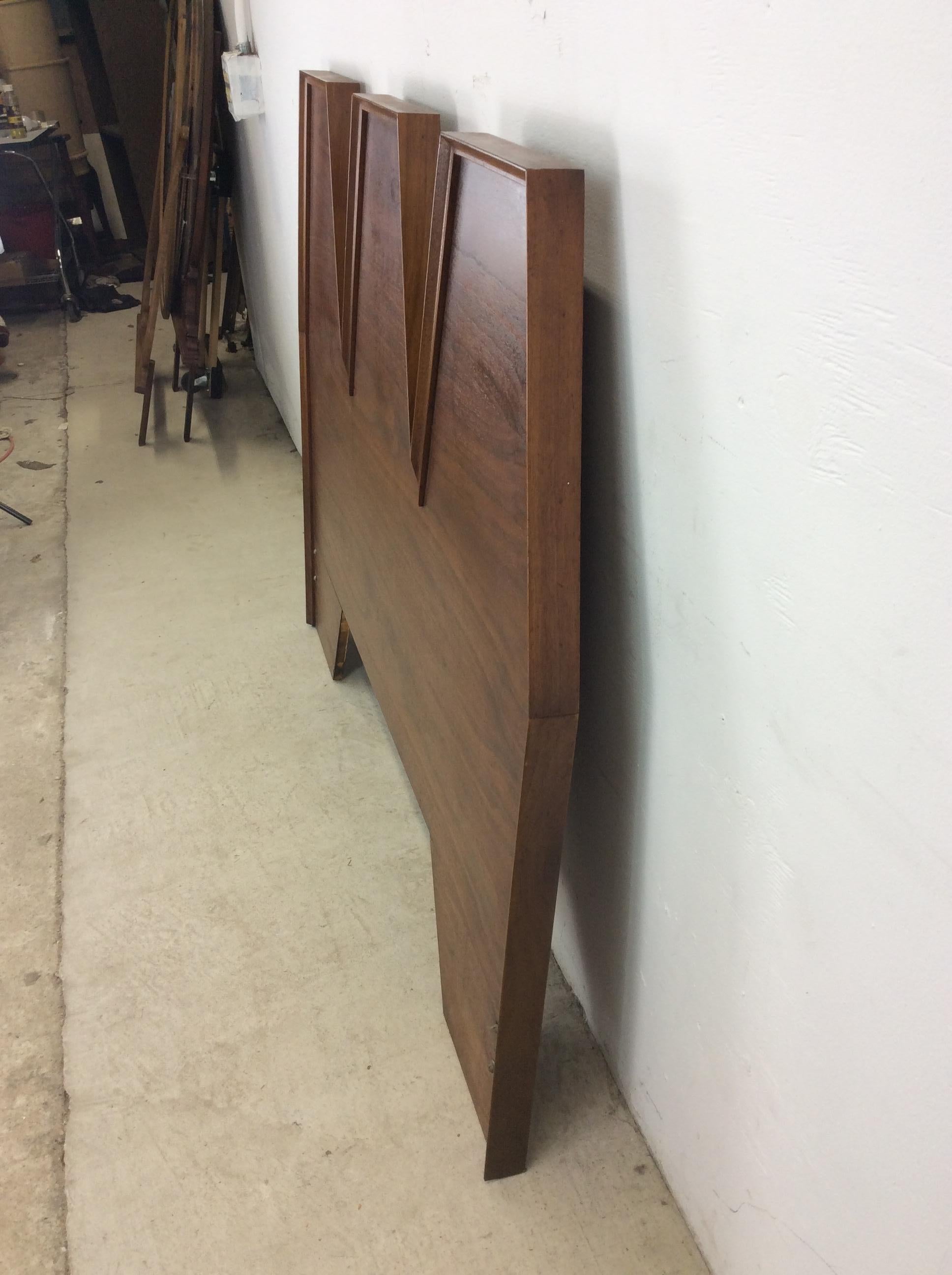Mid century modern full size headboard by Albert Parvin For Sale 1