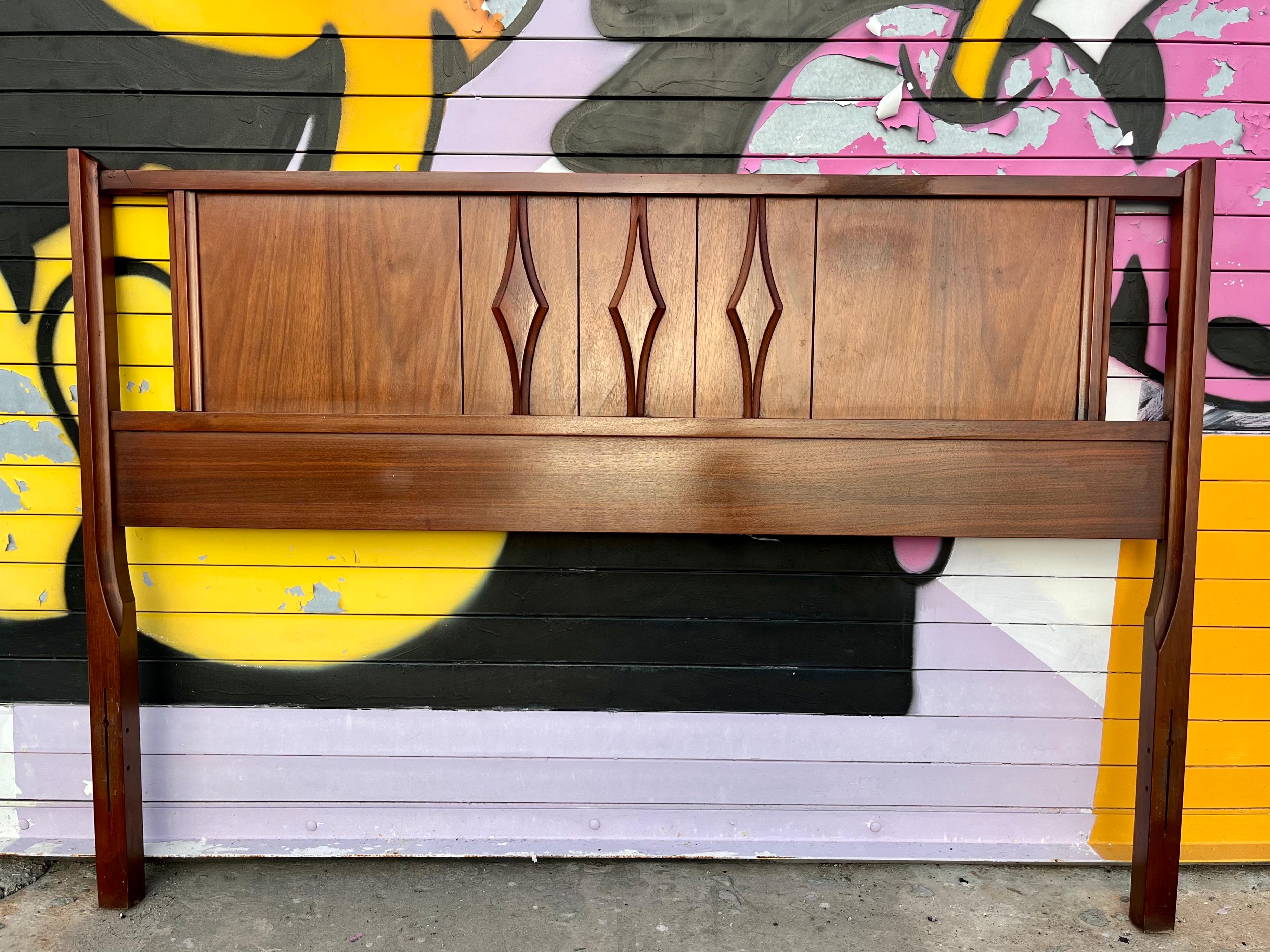 American Mid Century Modern Full Size Headboard by Coleman of Virginia. Circa 1960s For Sale