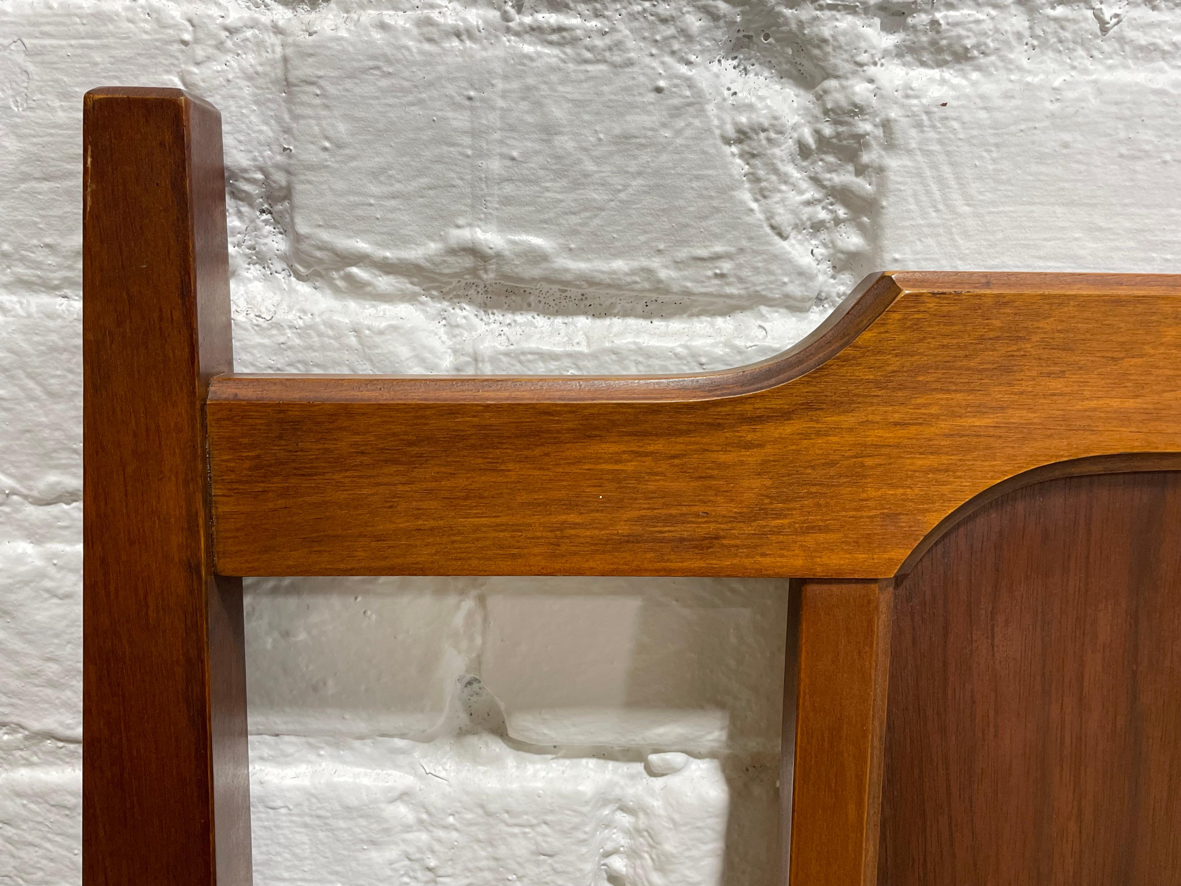 Mid Century MODERN Full Size HEADBOARD, c. 1960's In Good Condition For Sale In Weehawken, NJ