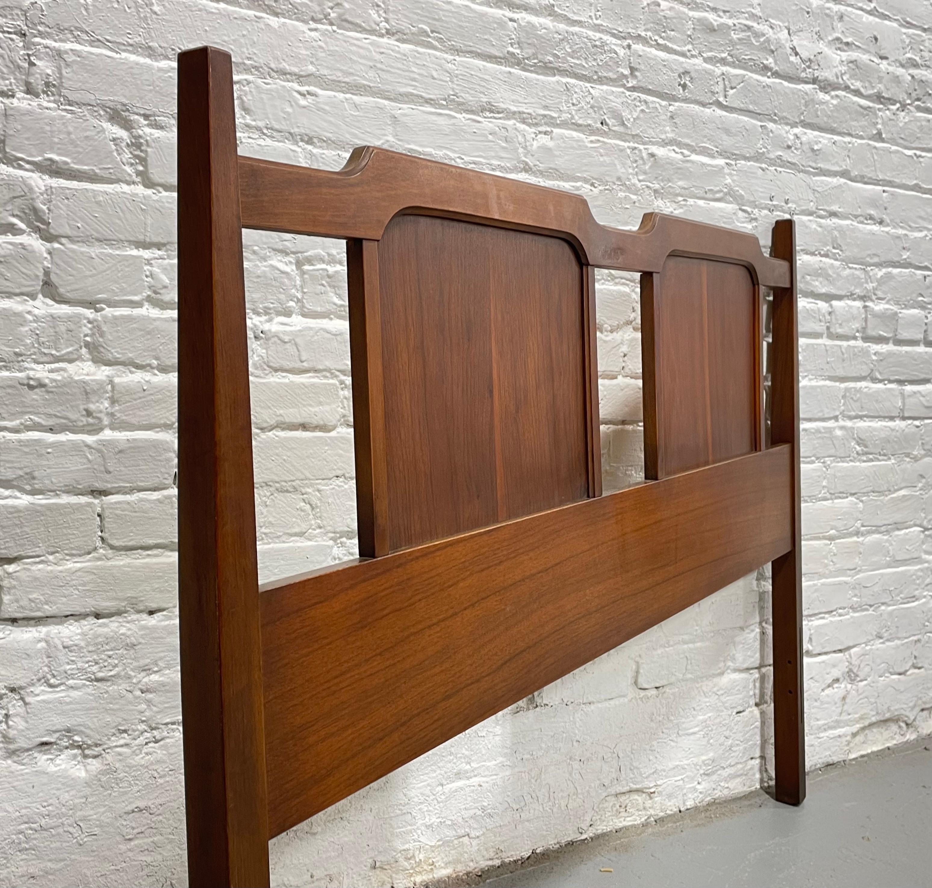 Walnut Mid Century MODERN Full Size HEADBOARD, c. 1960's For Sale