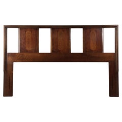 Mid Century Modern Full Size Headboard with Burl Inlay