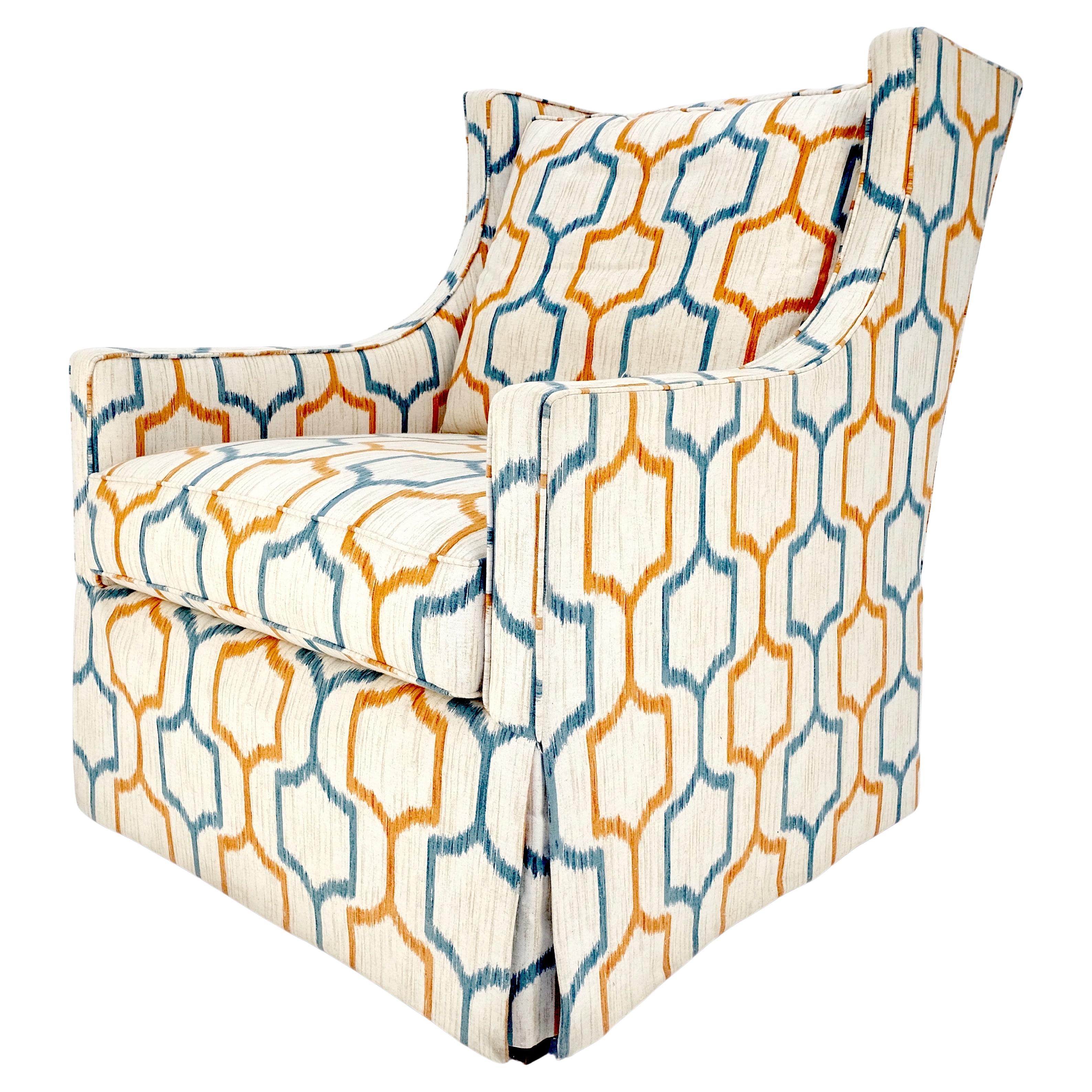 Mid Century Modern Funky Abstrakt Polsterung Arm Ohrensessel MINT