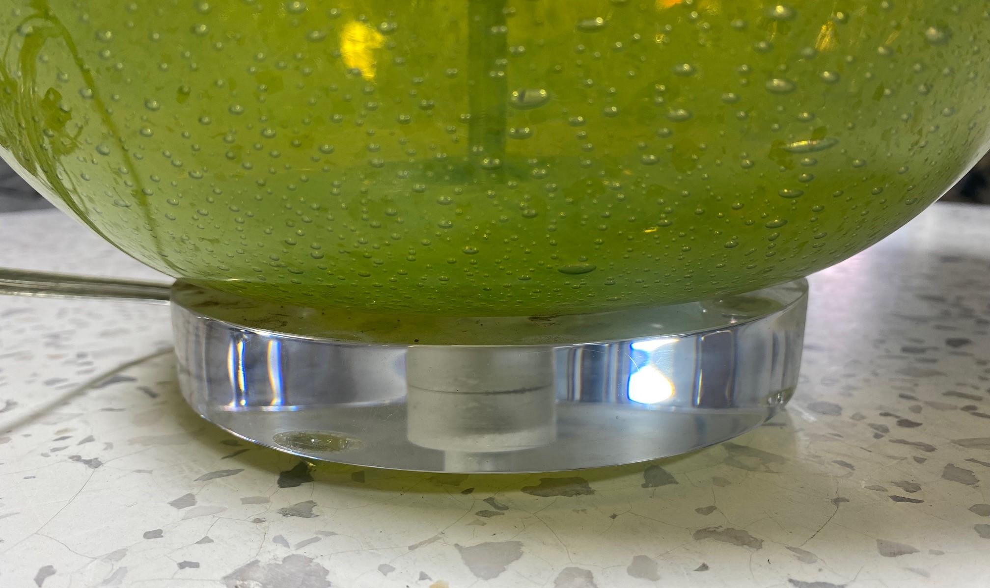 Funky Bunte mundgeblasene Glaskunst-Tischlampe, Moderne der Mitte des Jahrhunderts im Angebot 2