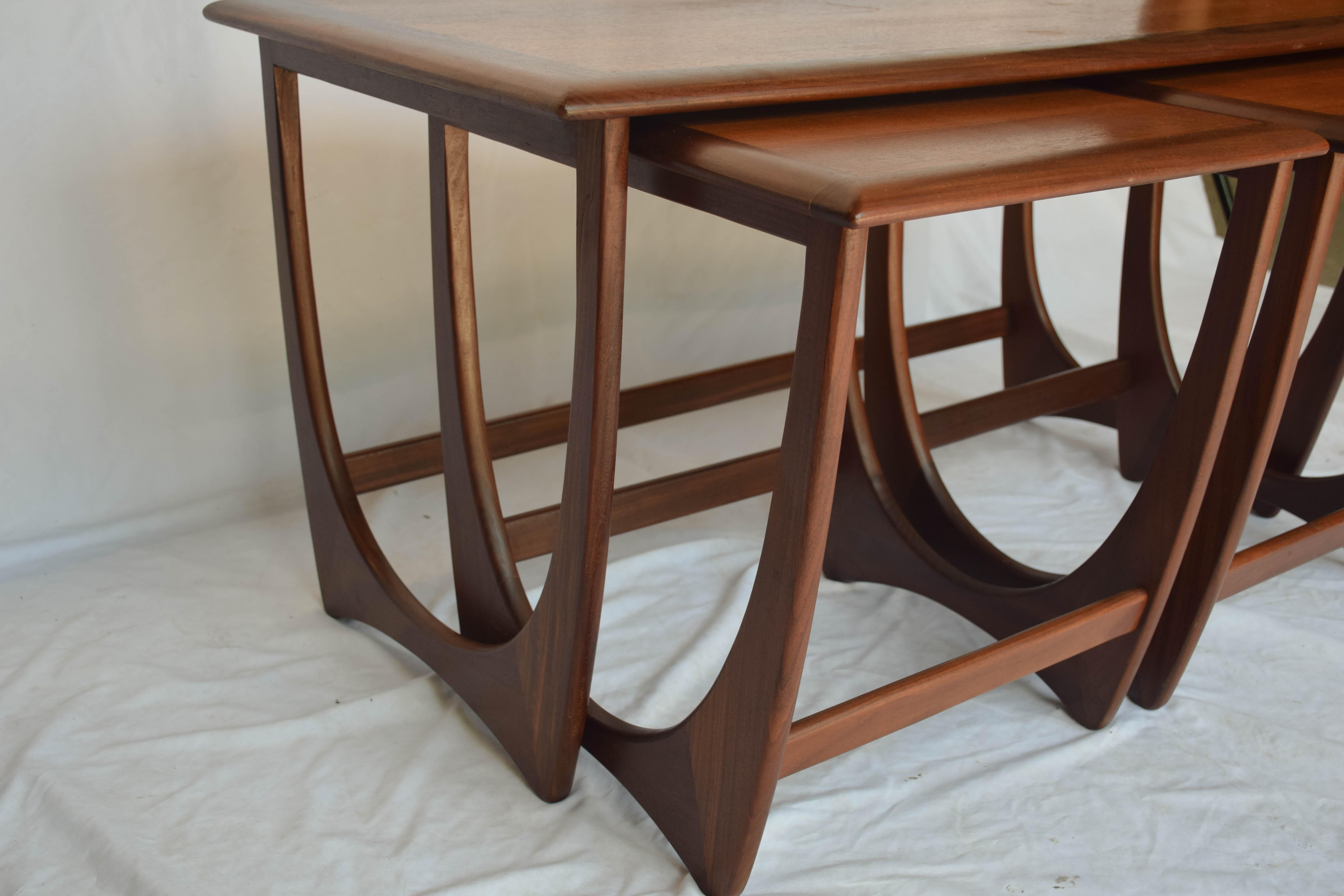 Mid-Century Modern G Plan Astro Nesting Tables 12