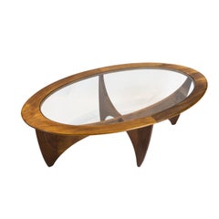 Mid-Century Modern G-Plan 'Astro' Oval Coffee Table, Teak, ca. 1960, W-48ins