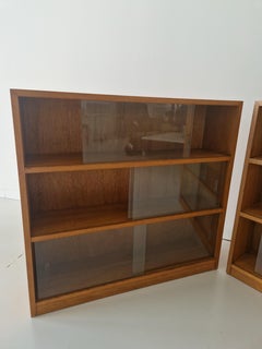 Mid-Century Modern G-Plan Bücherregale mit Teakholzfurnier und Glastüren