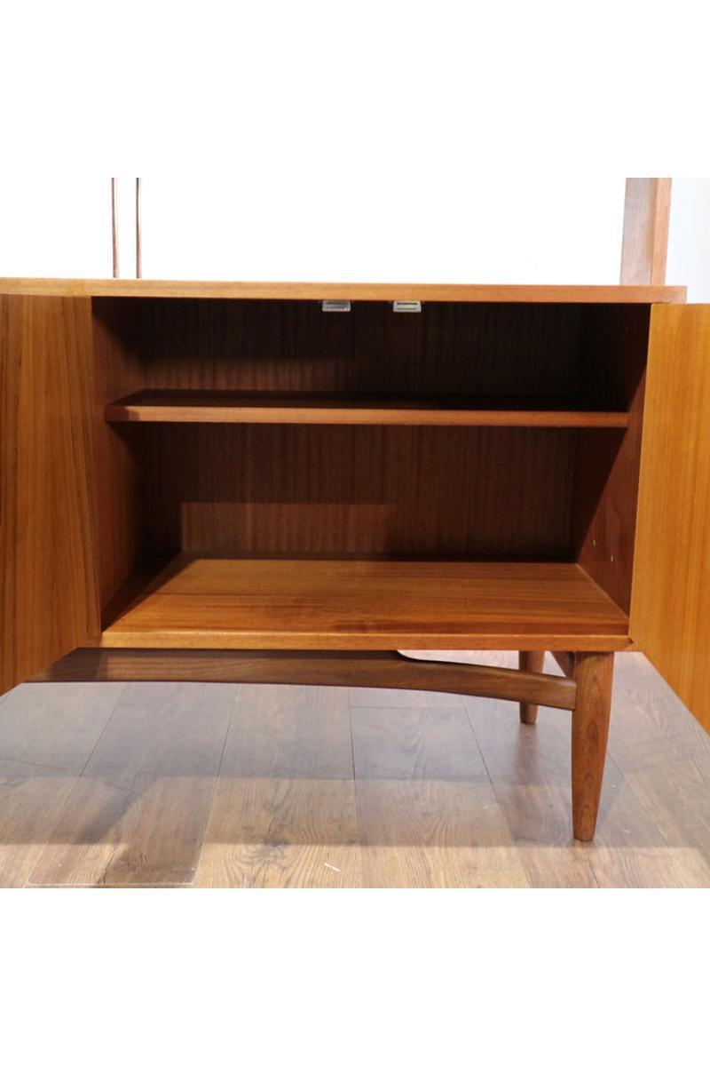Mid Century Modern Vintage G Plan Brasilia Room Divider Bookcase In Good Condition In Los Angeles, CA