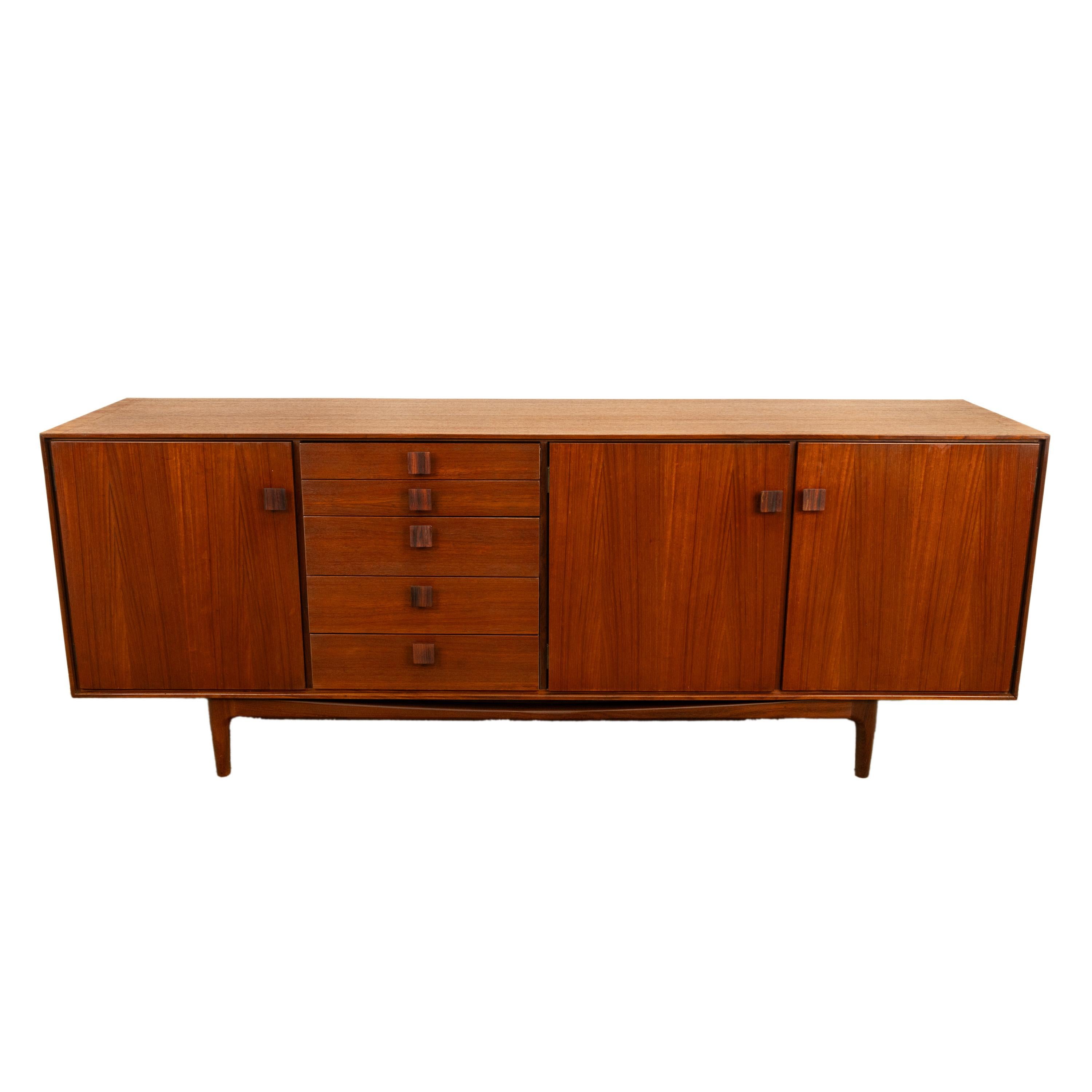 English Mid Century Modern G Plan Danish Range Long Teak Credenza IB Kofod Larsen 1965 For Sale