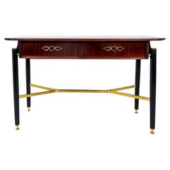 Table console de bureau The Moderns G-Plan, noir, laiton, Tola