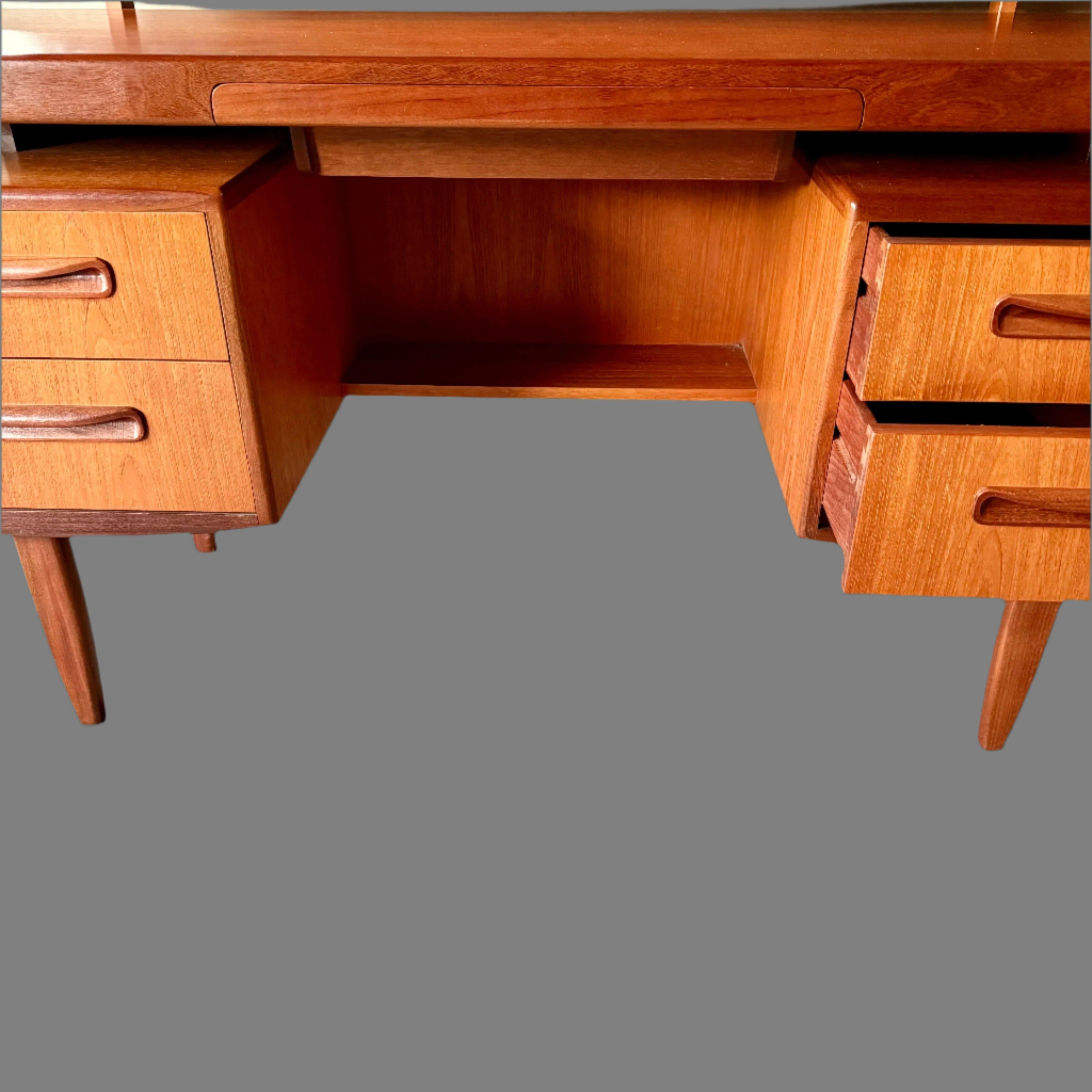 Mid-Century Modern G Plan Fresco Floating Top Teak Vanity Desk by Victor Wilkins 3