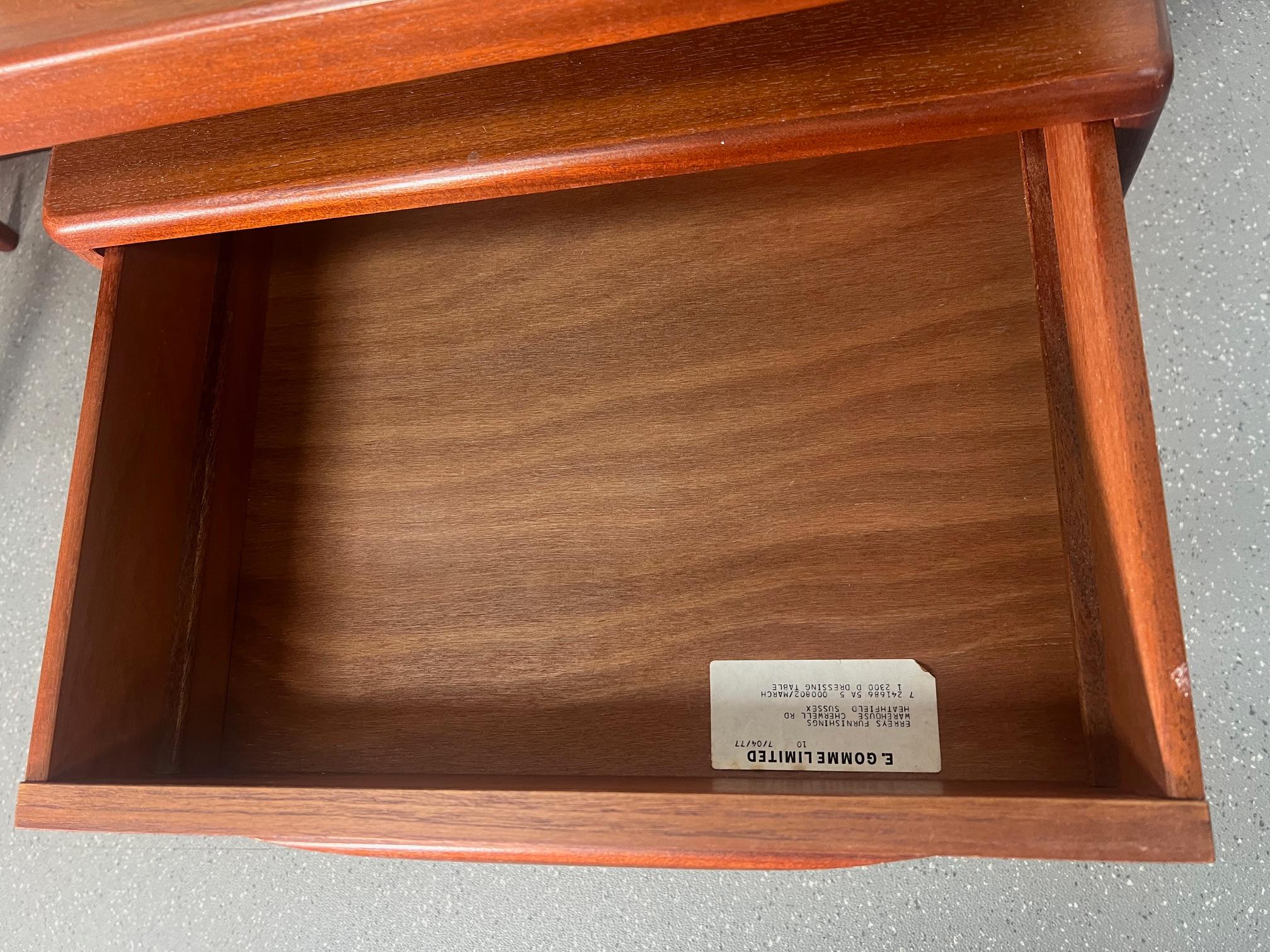 Mid Century Modern G Plan Fresco Teak Desk Or Vanity 2