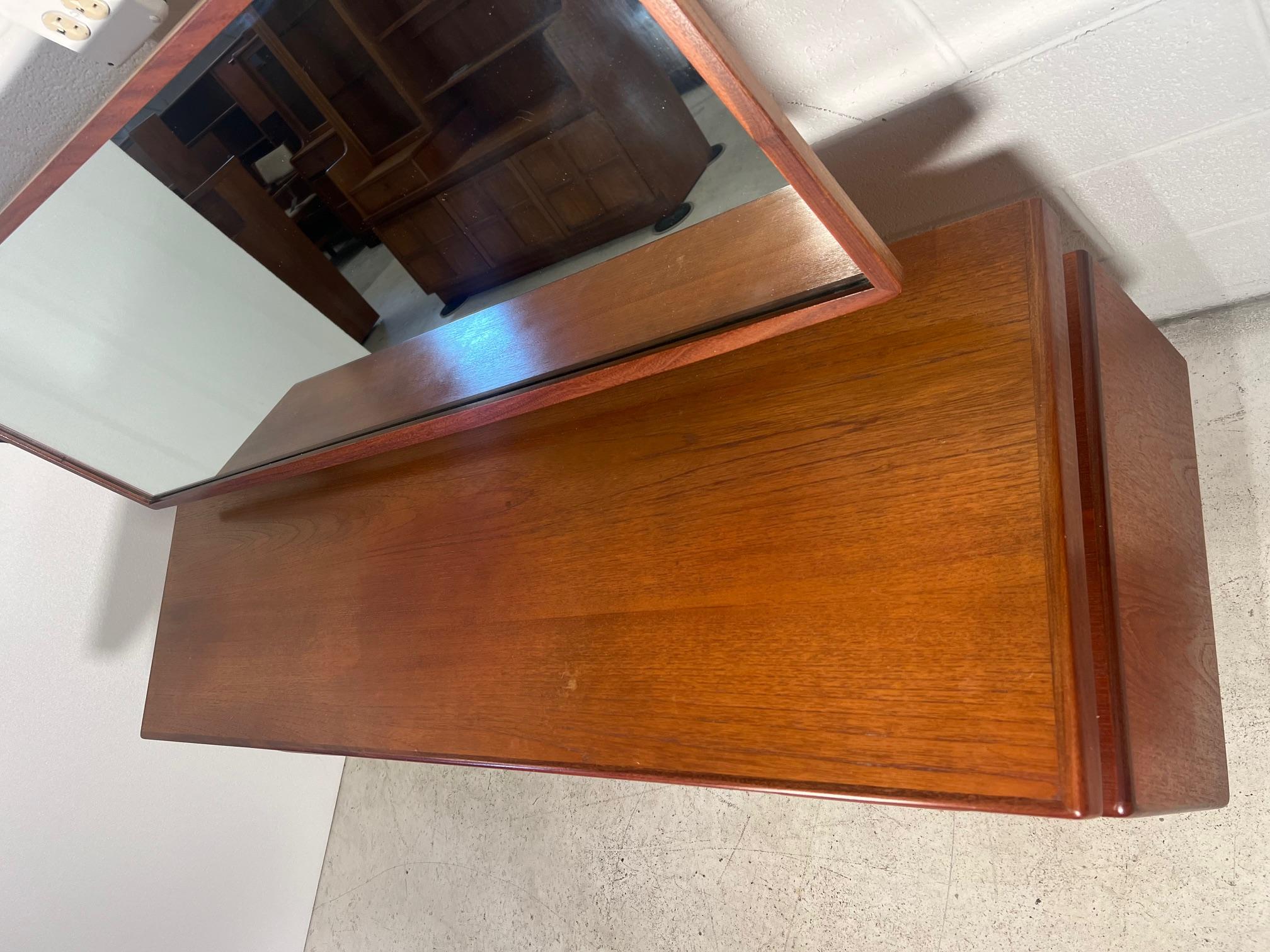 Mid Century Modern G Plan Fresco Teak Vanity With Mirror 9