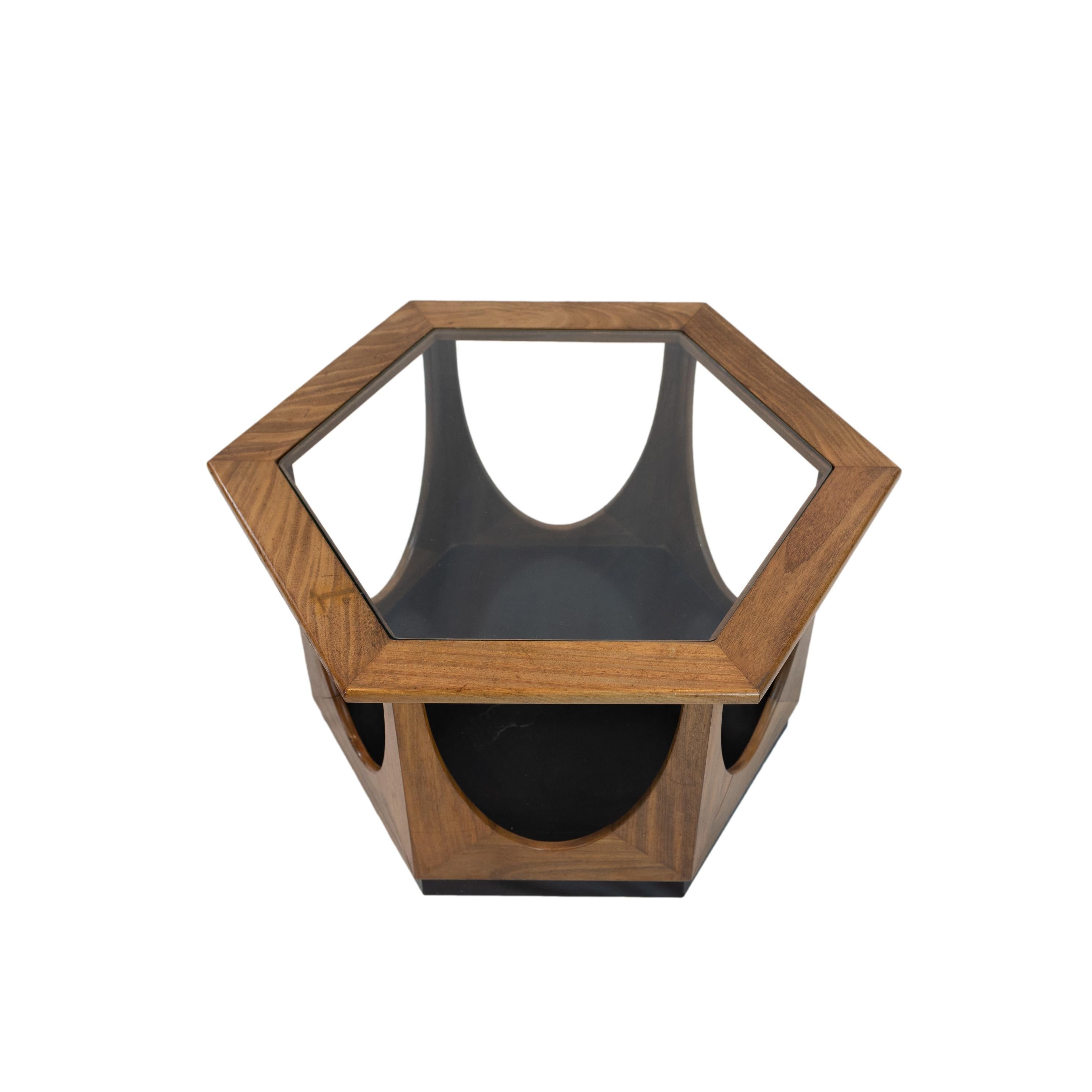 Mid-Century Modern G-Plan Hexagonal Coffee/Side Table, Teak, English, ca. 1960s 2