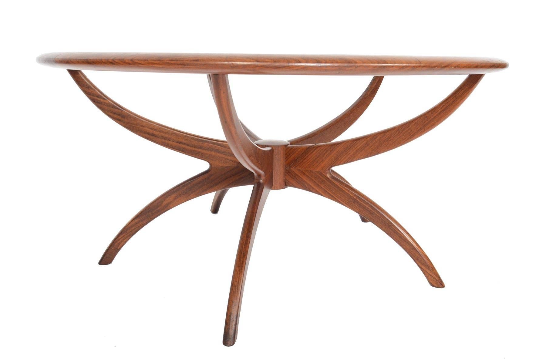 English Mid-Century Modern G Plan Spider Teak and Glass Coffee Table