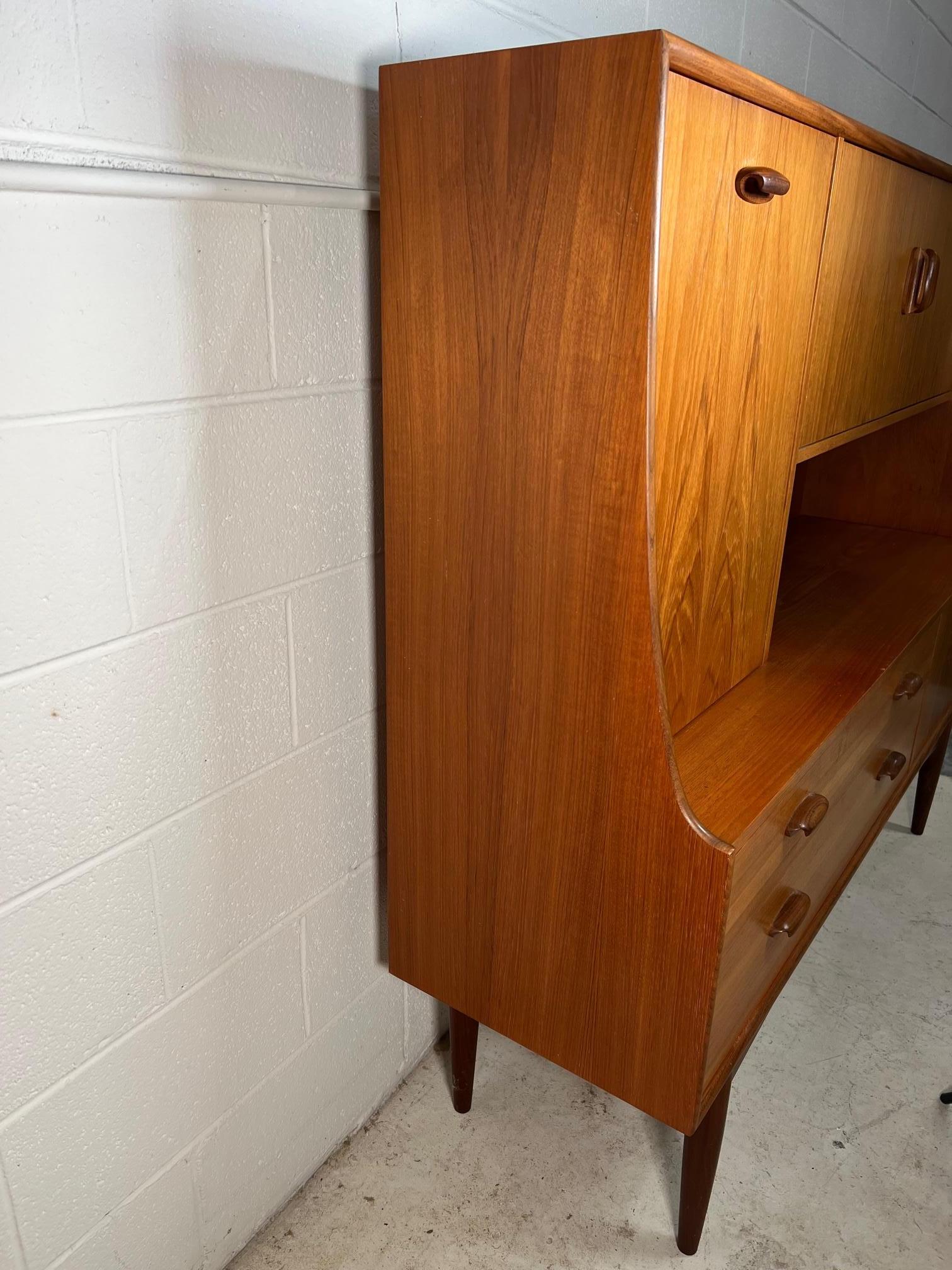 Mid Century Modern G Plan Teak Highboard Buffet With Secretary Or Bar 11