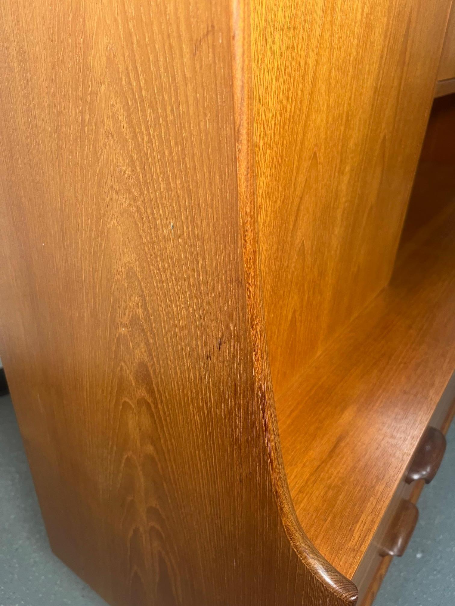 Mid Century Modern G Plan Teak Highboard Buffet With Secretary Or Bar 12