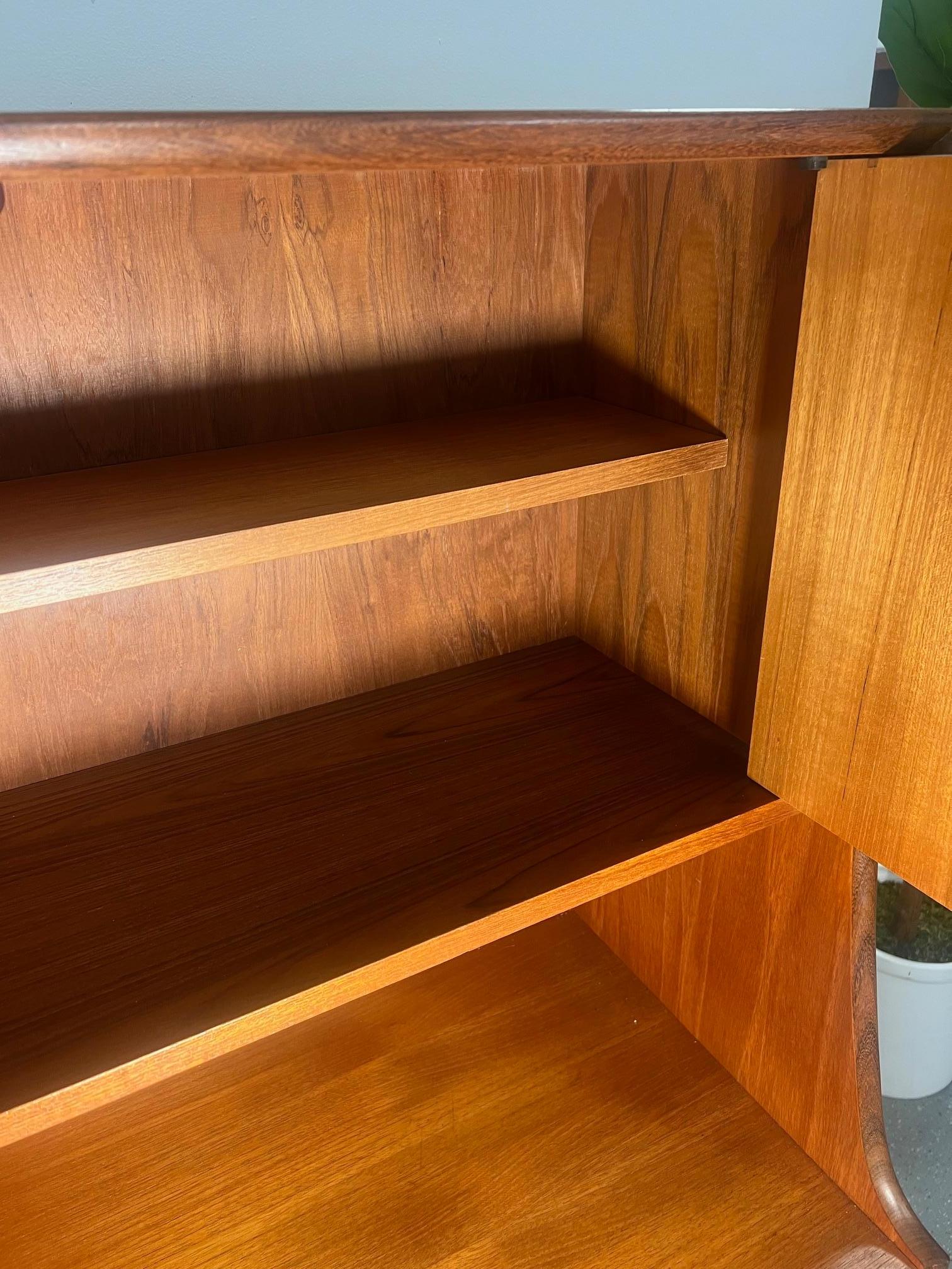 British Mid Century Modern G Plan Teak Highboard Buffet With Secretary Or Bar