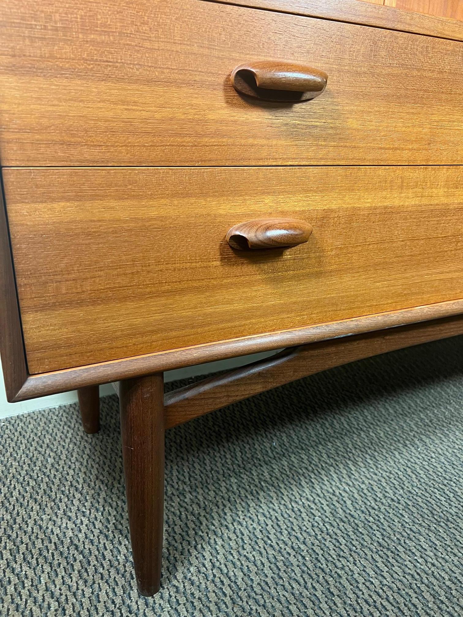 Mid-Century Modern G Plan Teak Highboard Buffet with Secretary or Bar 1