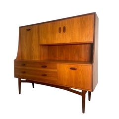 Mid Century Modern G Plan Teak Highboard Buffet With Secretary Or Bar