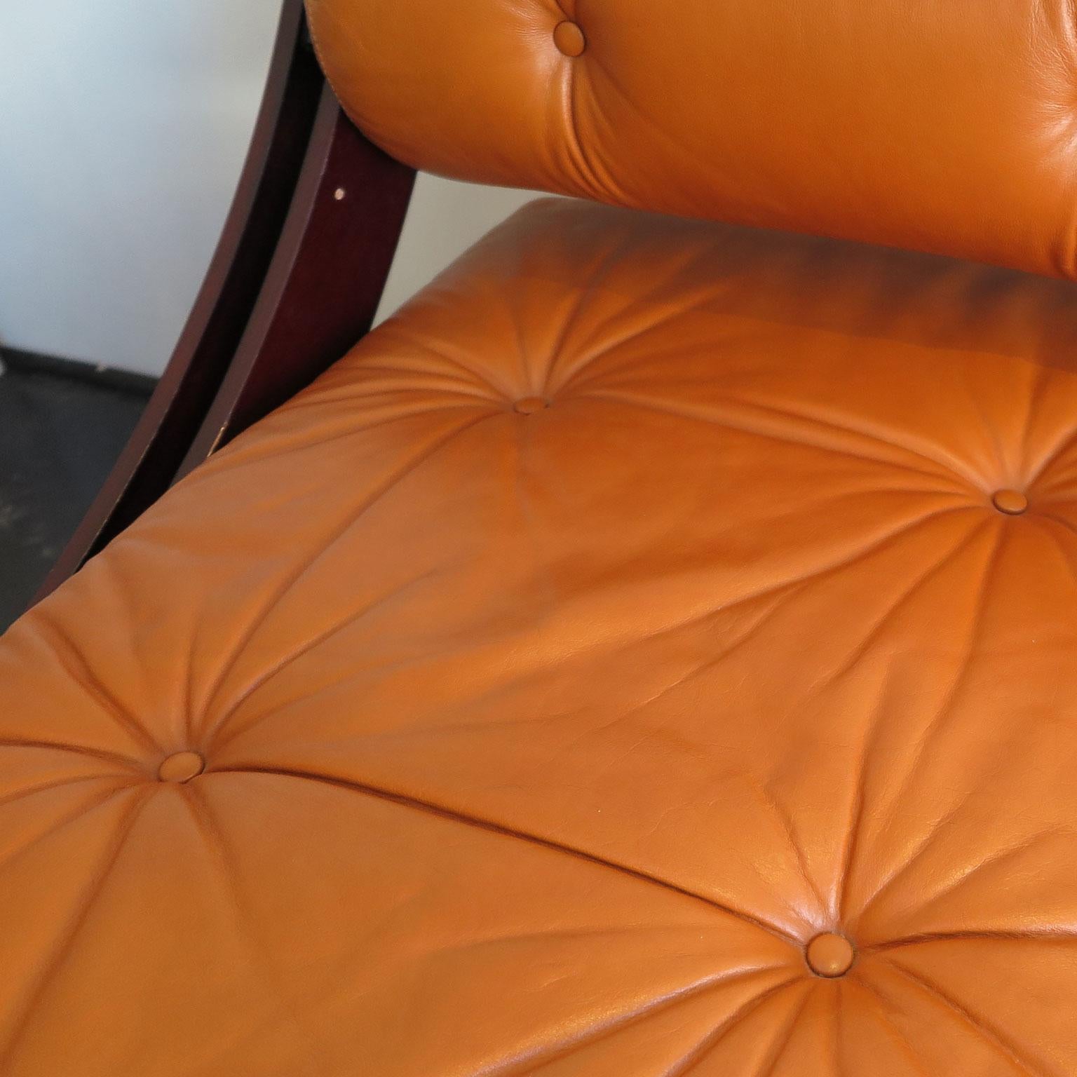 Leather Mid-Century Modern G. Songia Daybed Sofa, Italy, circa 1965