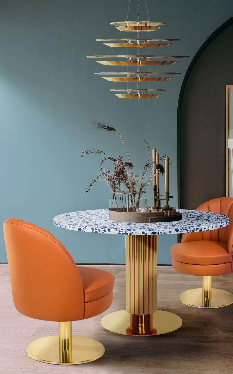 Moderner Mid-Century Modern-Gable-Esszimmerstuhl in weichem Orange von Essential Home im Angebot 1