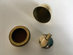 Mid-Century Modern Gabriella Crespi Egg Brass Lighter Italy