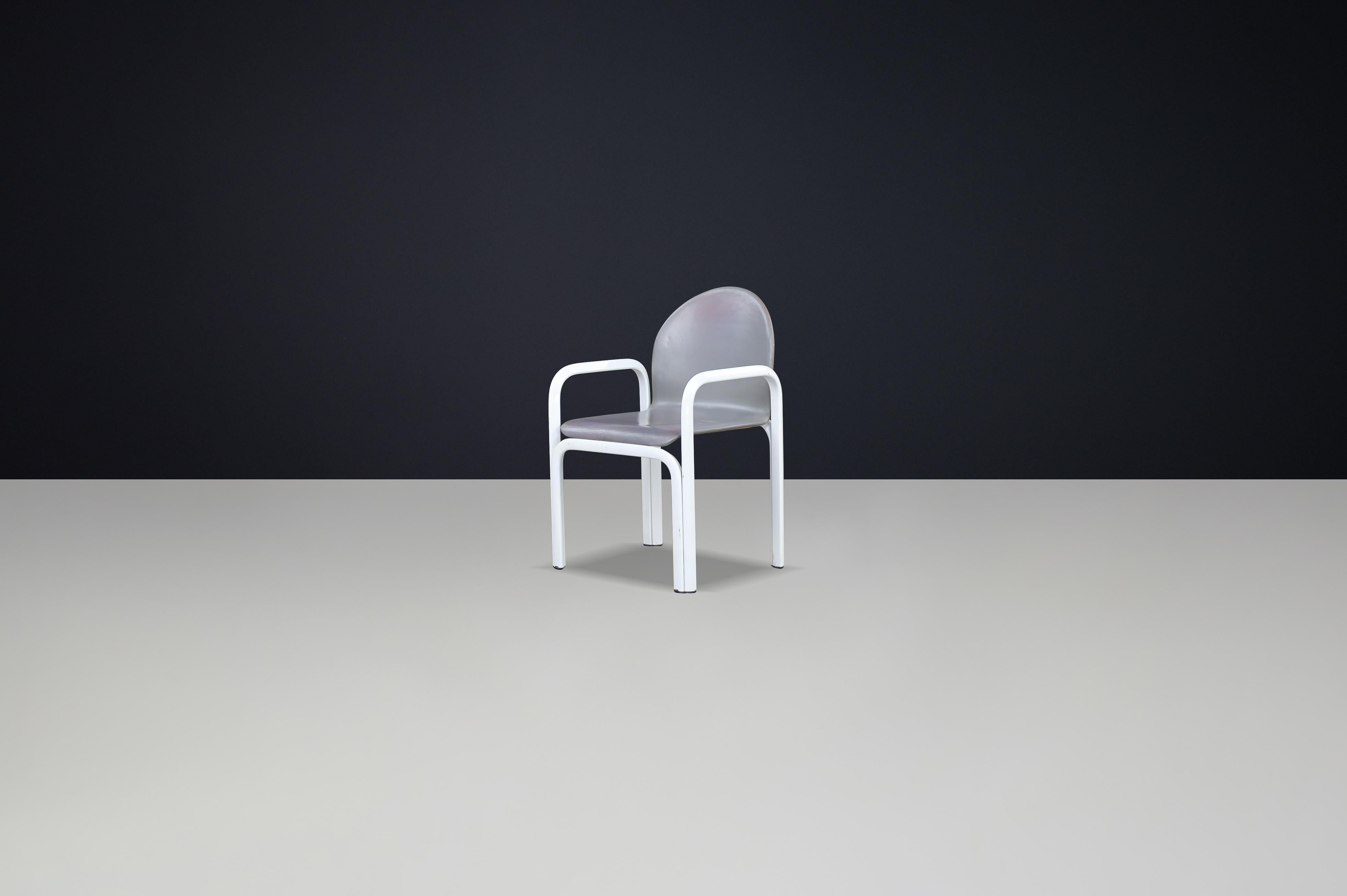 Mid-Century Modern Gae Aulenti für Knoll International Sessel in Leder 1970 (Metall) im Angebot