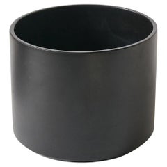 Mid-Century Modern Gainey Architectural Pottery Clay Planter Pot Black Glaze