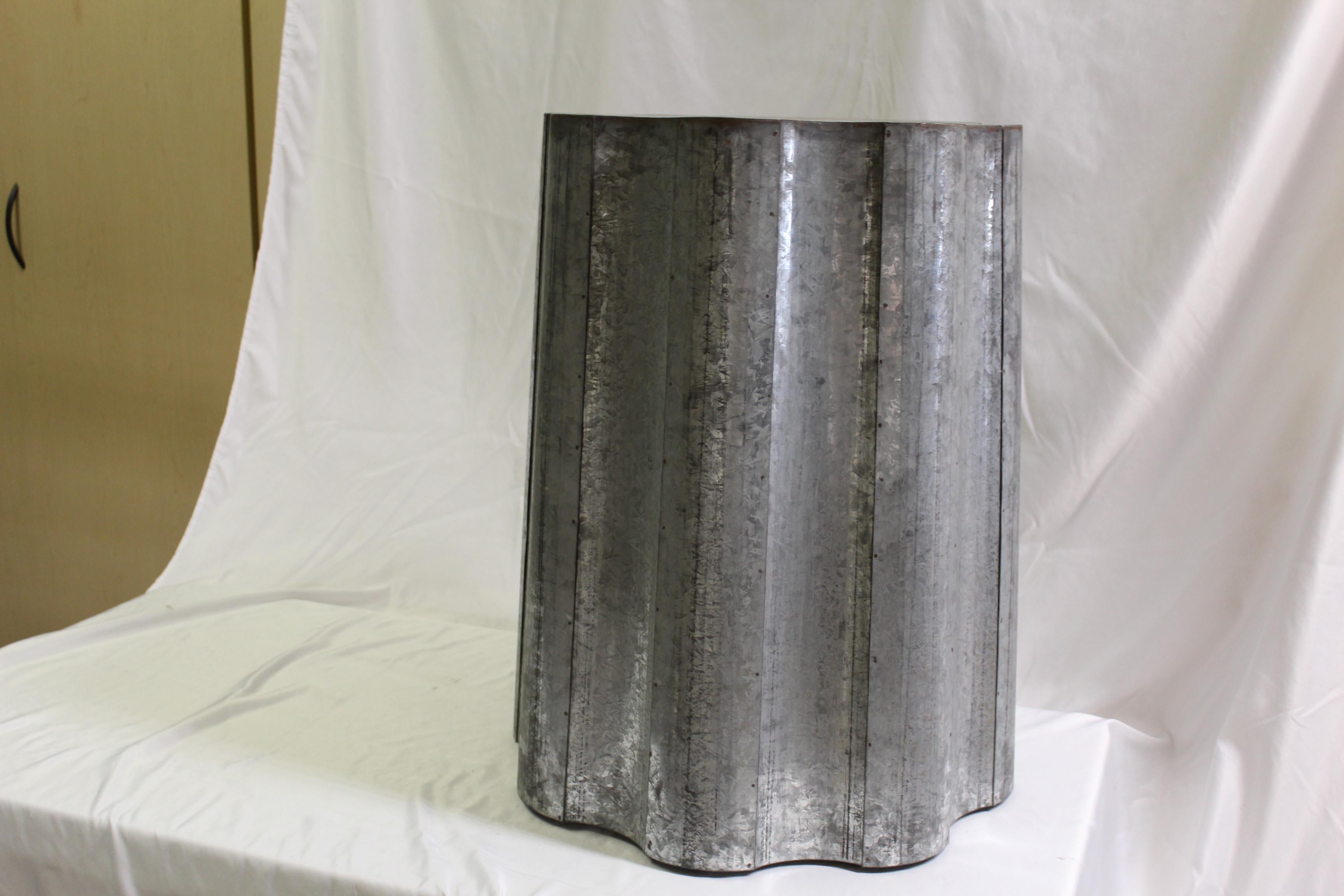 Mid-Century Modern Galvanized Side Table For Sale 1