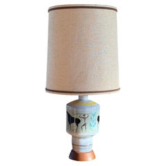 Lampada in ceramica in stile Gambone, Mid-Century Modern, Italia, CIRCA 1960