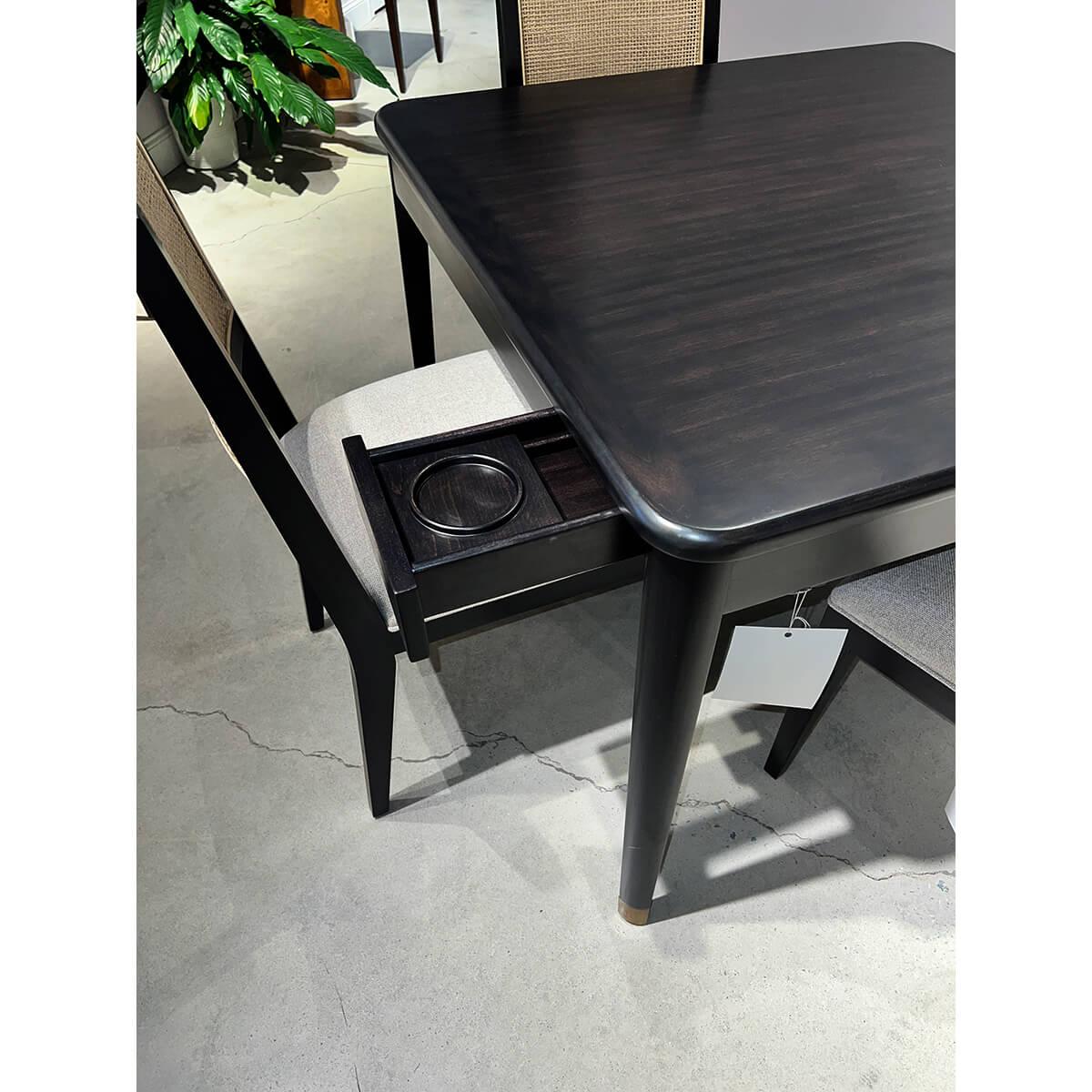 Mid Century Modern Game Table in Espresso Finish In New Condition For Sale In Westwood, NJ
