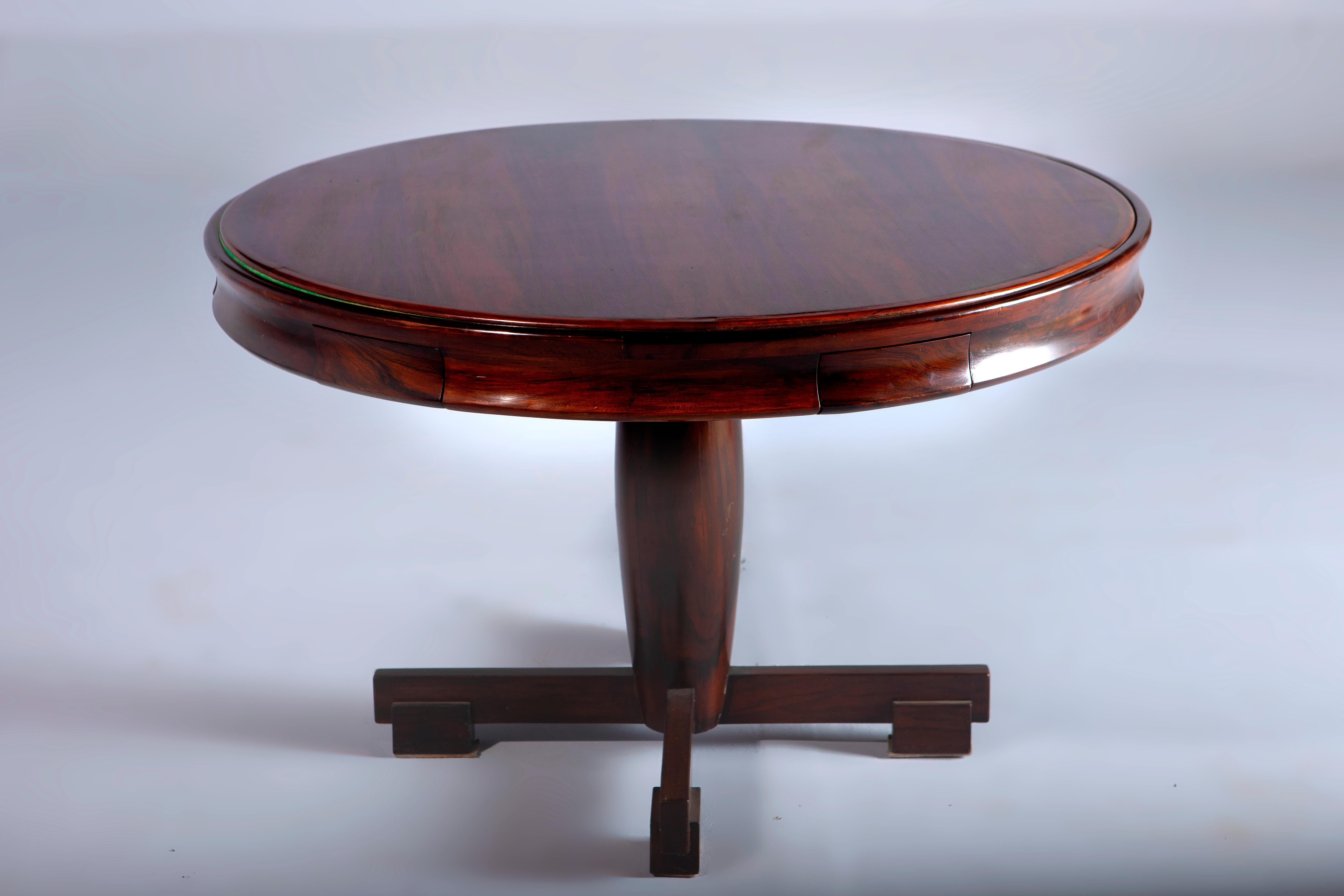 Brazilian Mid-Century Modern Game Table with Reversible Top by Sergio Rodrigues, 1950s