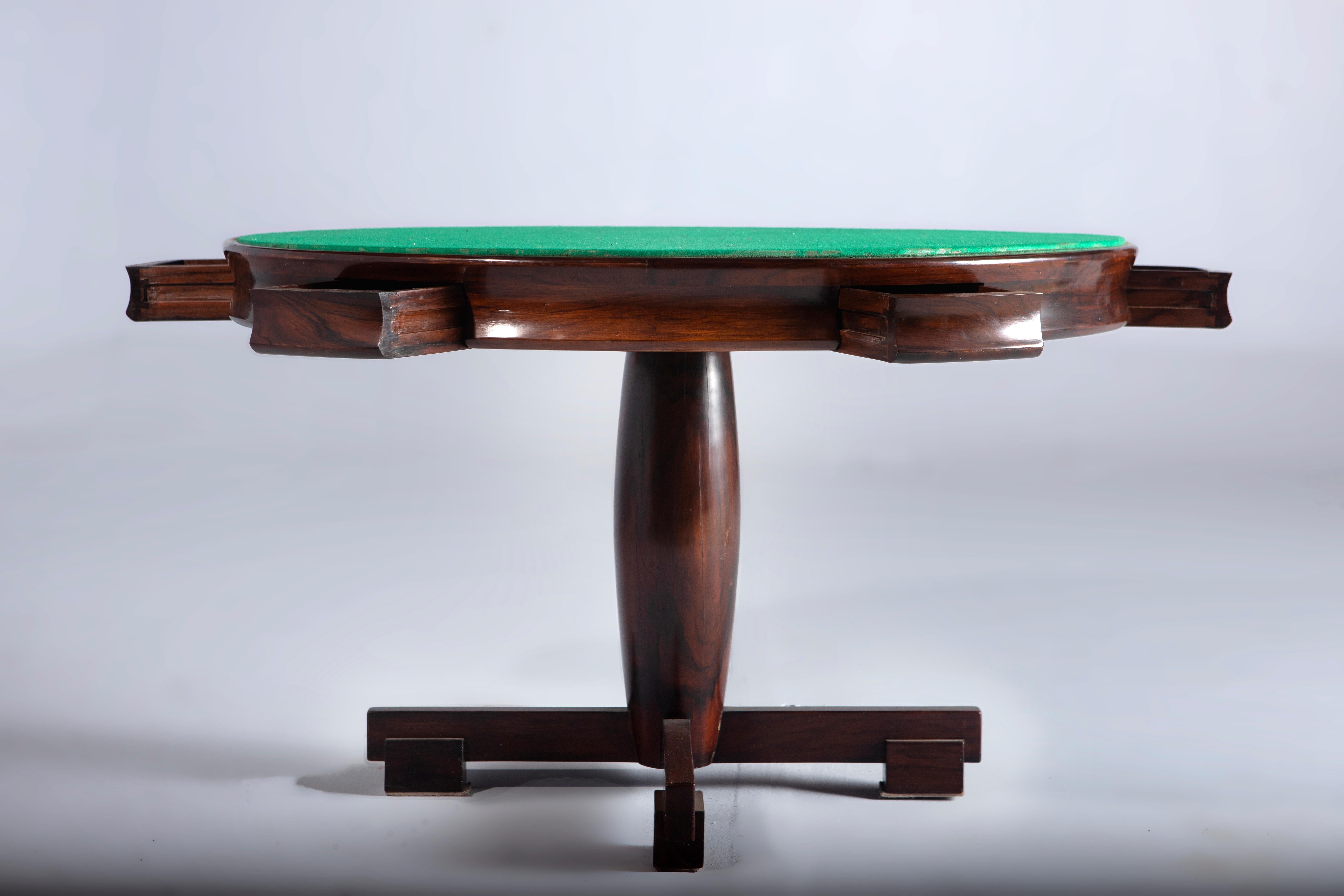 Mid-Century Modern Game Table with Reversible Top by Sergio Rodrigues, 1950s In Good Condition In Deerfield Beach, FL