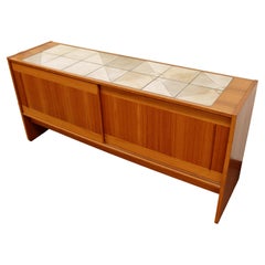 Mid-Century Modern Gangso Mobler Dänisch Teak Kachel Top Credenza Skandinavisch 70s