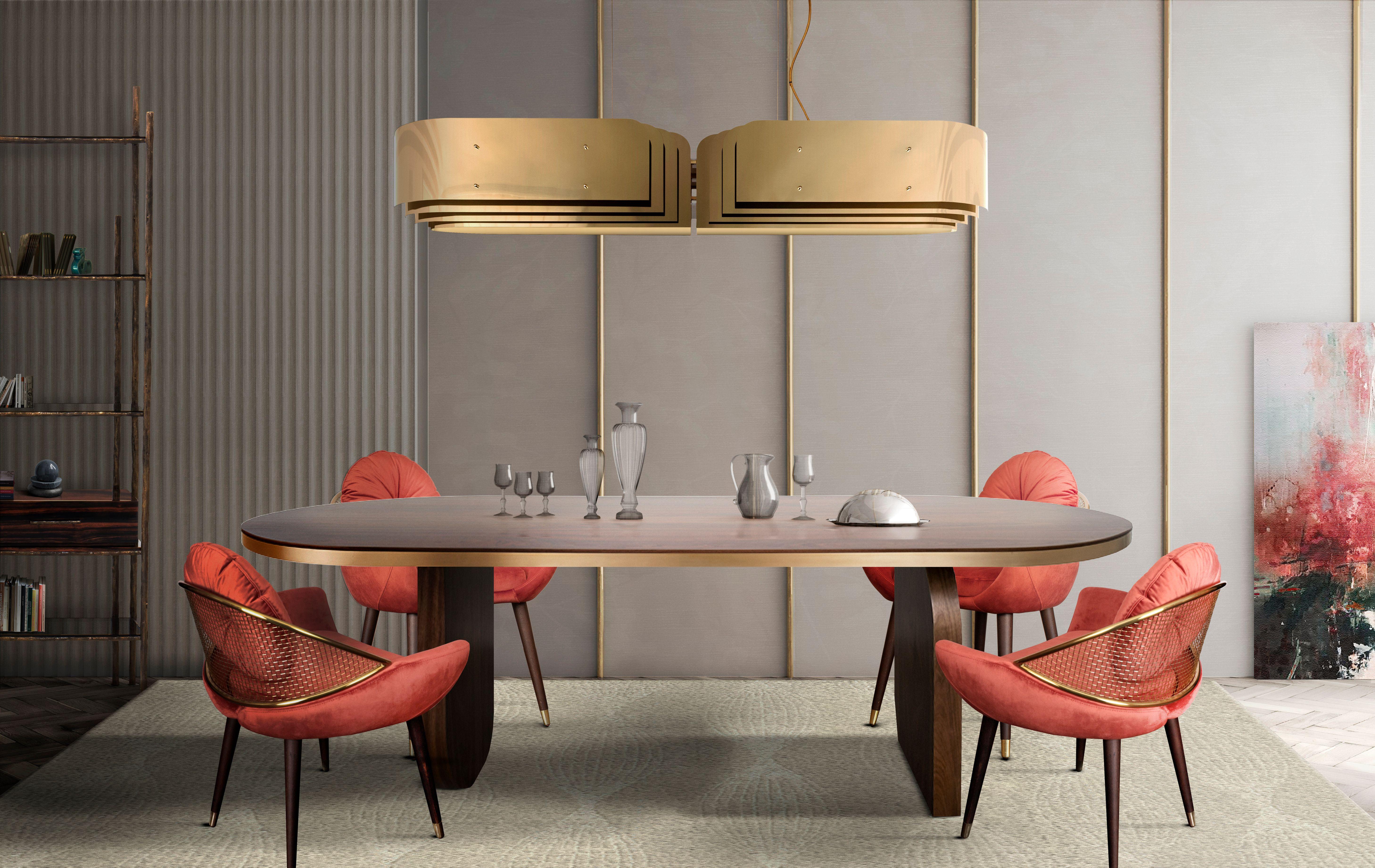 Velours Chaise de salle à manger Garbo en velours rouge, style mi-siècle moderne, par Essential Home en vente