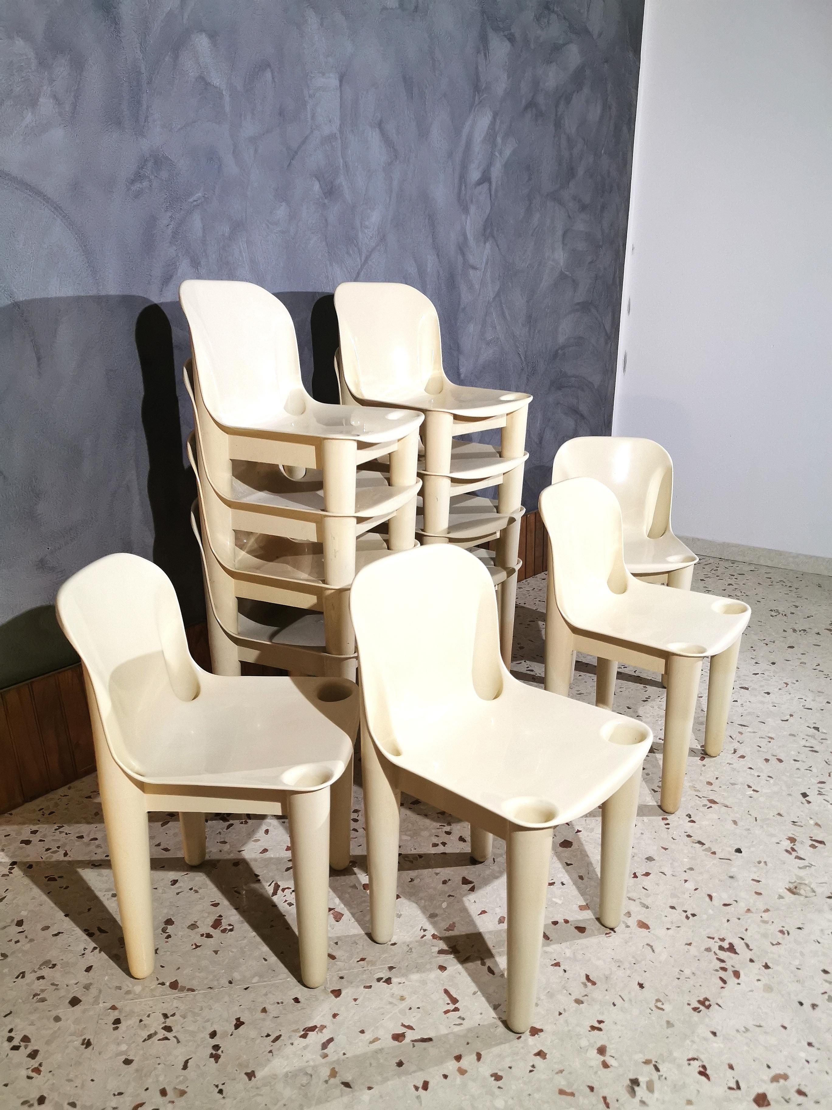 Italian Mid-Century Modern Garden Chairs by Casa 70 Dalvera in Plastic, Italy, 1970s