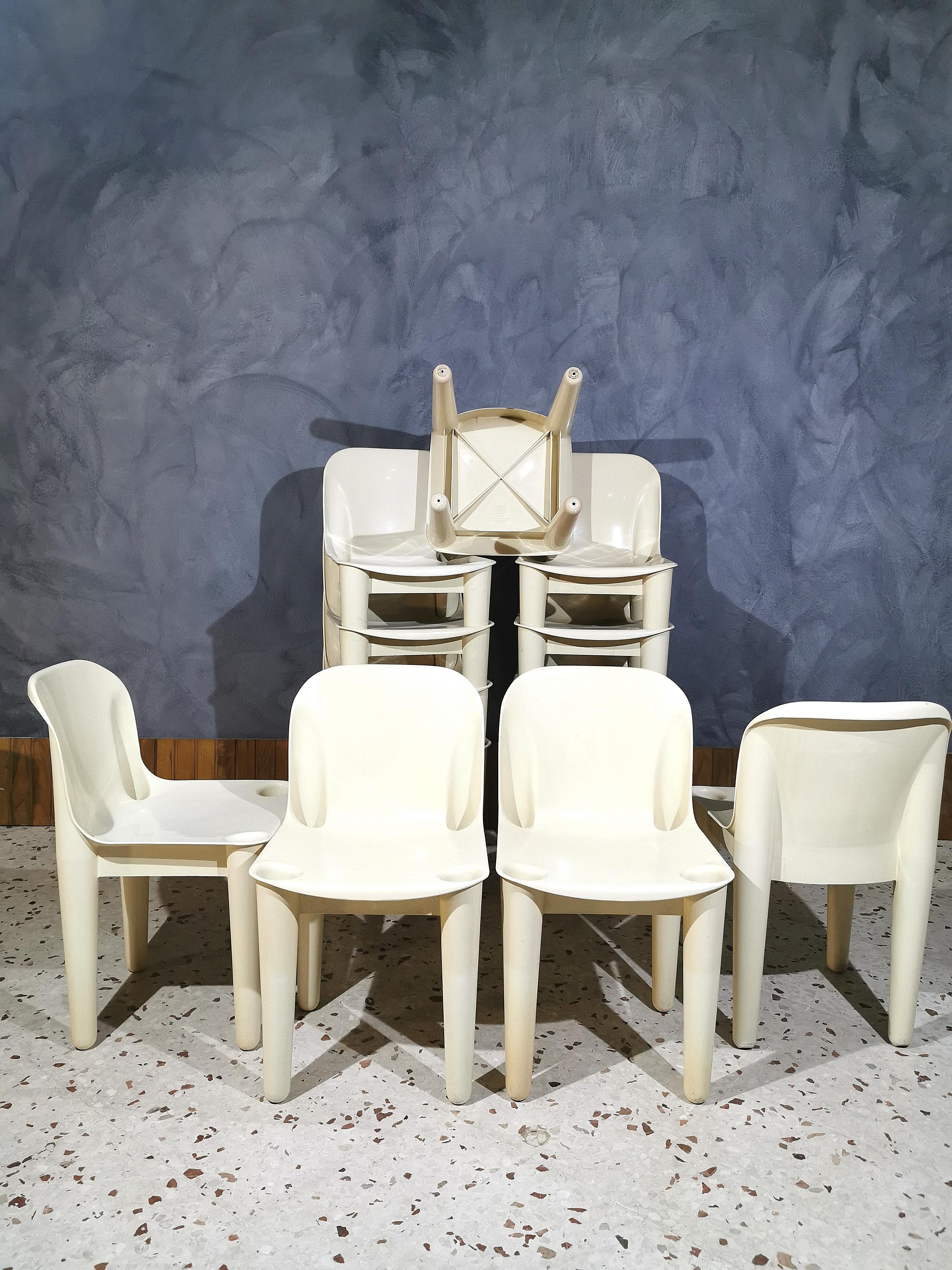 Late 20th Century Mid-Century Modern Garden Chairs by Casa 70 Dalvera in Plastic, Italy, 1970s