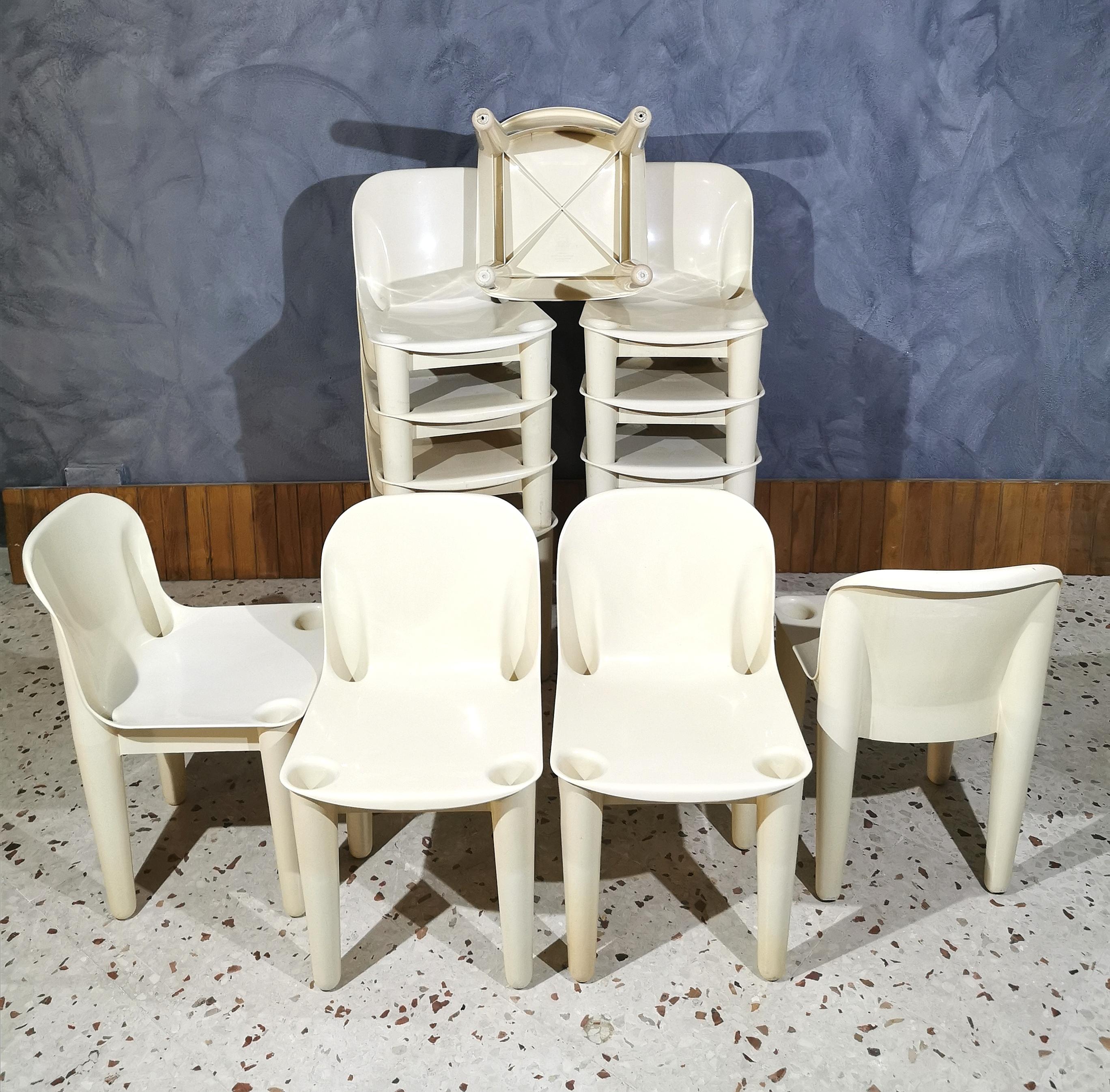 Mid-Century Modern Garden Chairs by Casa 70 Dalvera in Plastic, Italy, 1970s 1