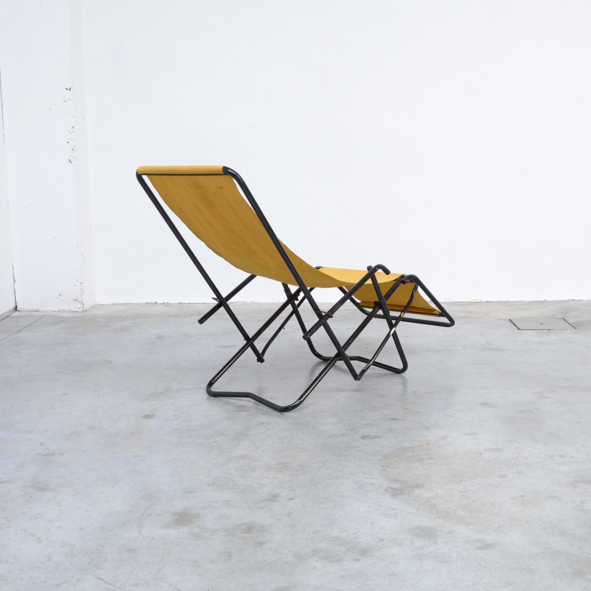 Mid-Century Modern Garden Lounge Chair (Metall) im Angebot
